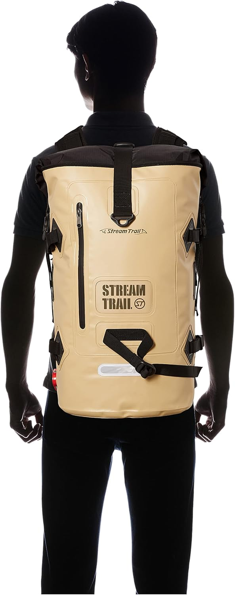 Stream Trail Dry Tank Waterproof Backpack 1.5 Gal (40 L) D2 SAND Large, Beige (Sand), 大 image number 4