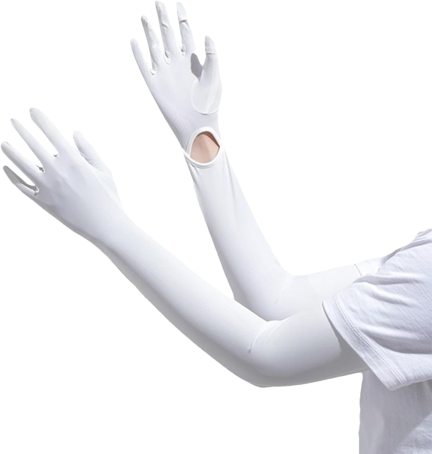 Shurzzesj Women'S Summer Gloves, Women'S Driving Gloves, Soft High Elasticity UV Gloves for Sun Protection &ndash; Long Quick Dry Sun Gloves for Girls