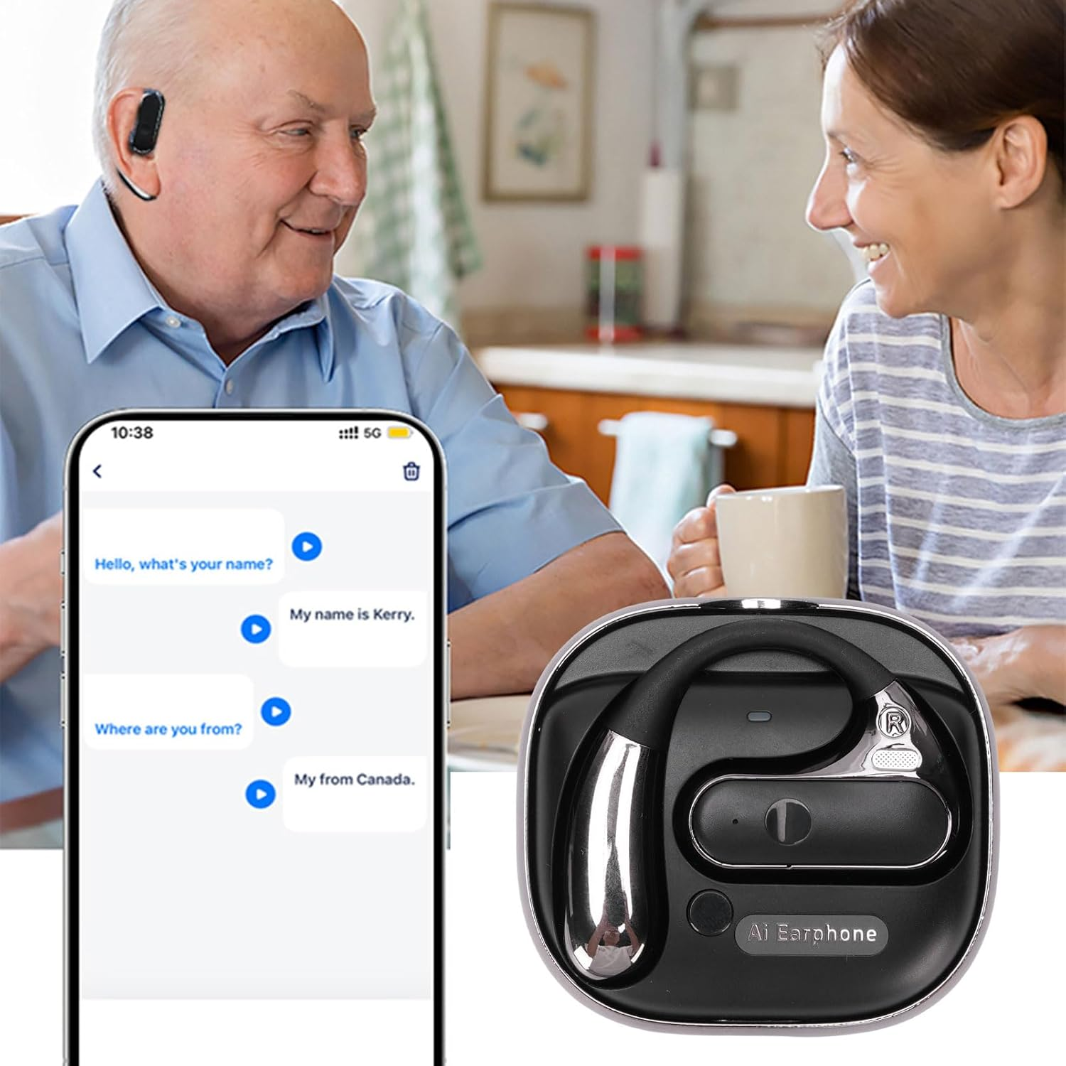 MENDUNER AI Translation Earbuds Wireless Translator - Real-Time Translation,130+ Languages Support,For Travel, Business,Daily Conversations image number 4