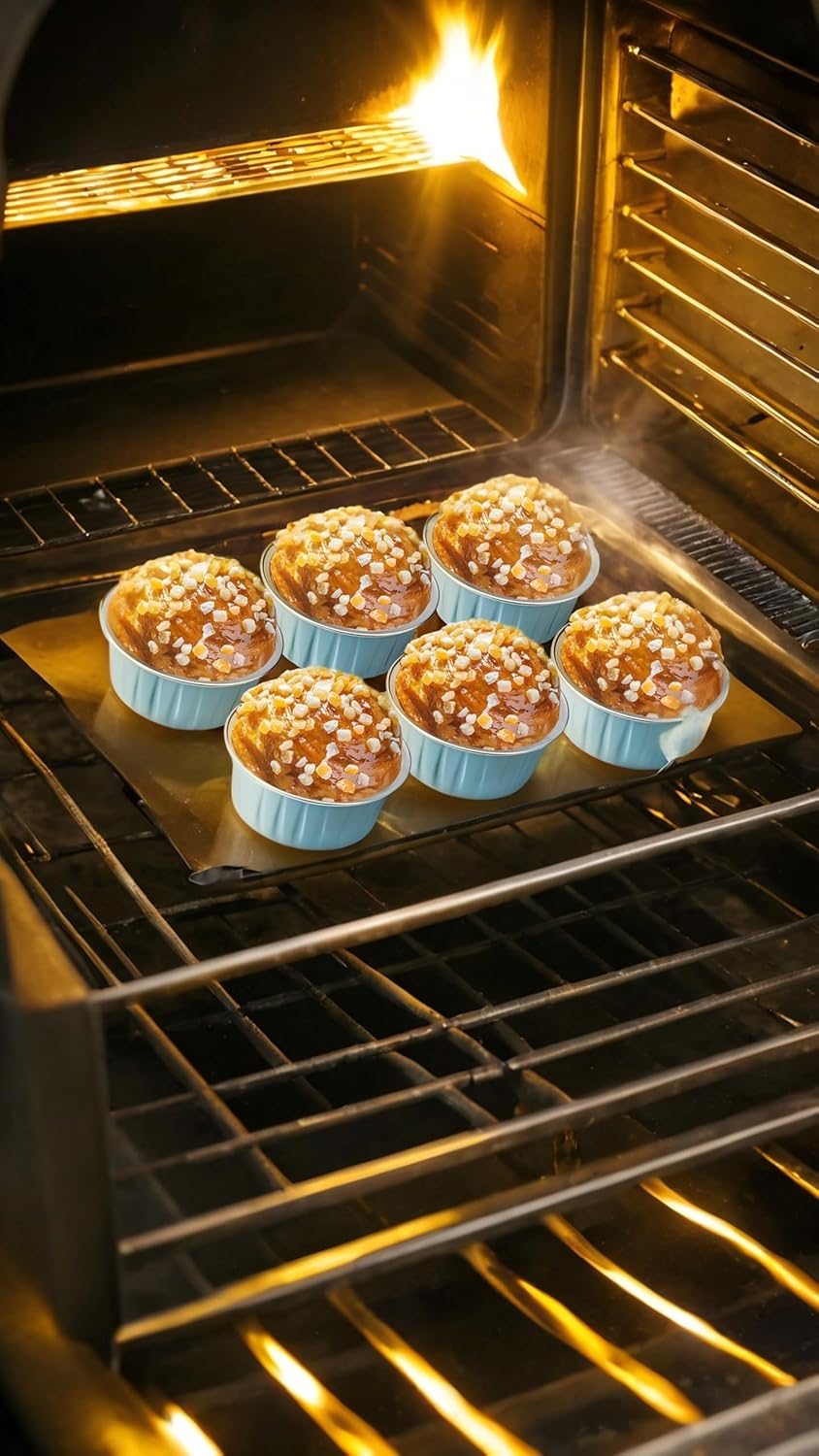 30-Pack Aluminum Pans with Lids - 5Oz Foil Baking Cups for Muffins, Cupcakes, Pies & More - for Baking Enthusiasts & Party Prep image number 1