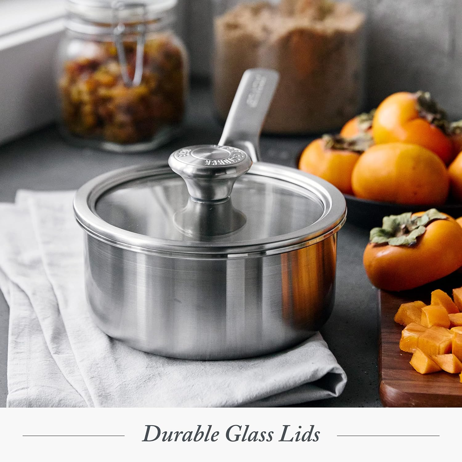 Merten & Storck Tri-Ply Stainless Steel Induction 8 Piece Cookware Pots and Pans Set, Multi Clad, Oven Safe, Silver image number 2