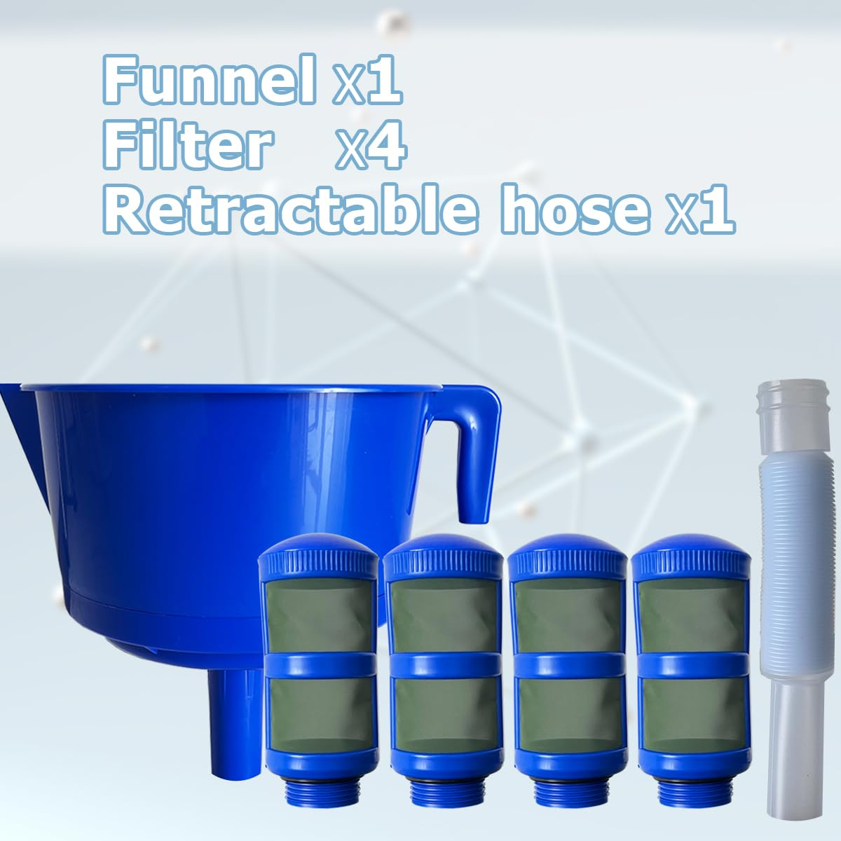 Fuel Filter Funnel Oil Filter Funnel Oil-Water Separator with Flexible Extendable Conduit