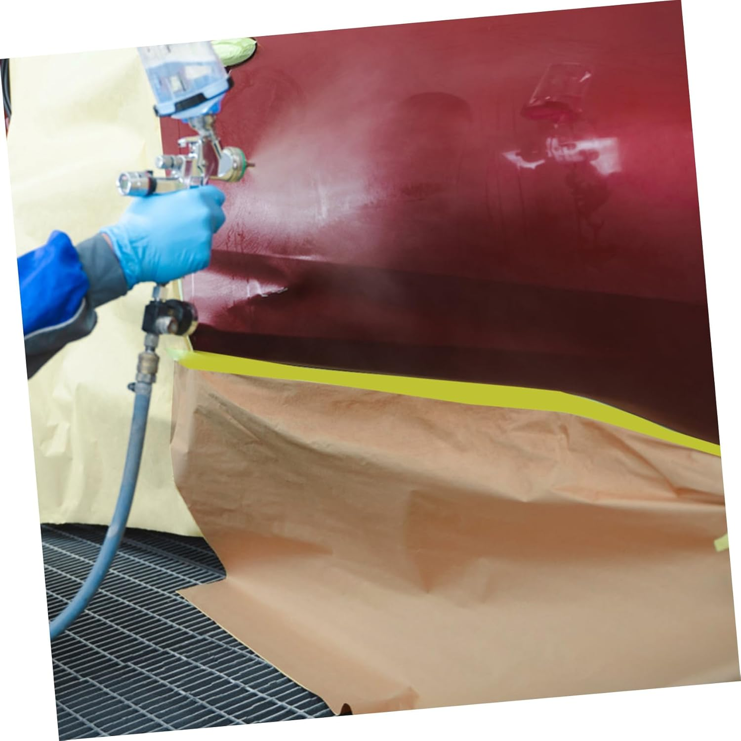 3Rolls Masking Paper Automotive Painting Masking Film Home Painting Supplies Film image number 3