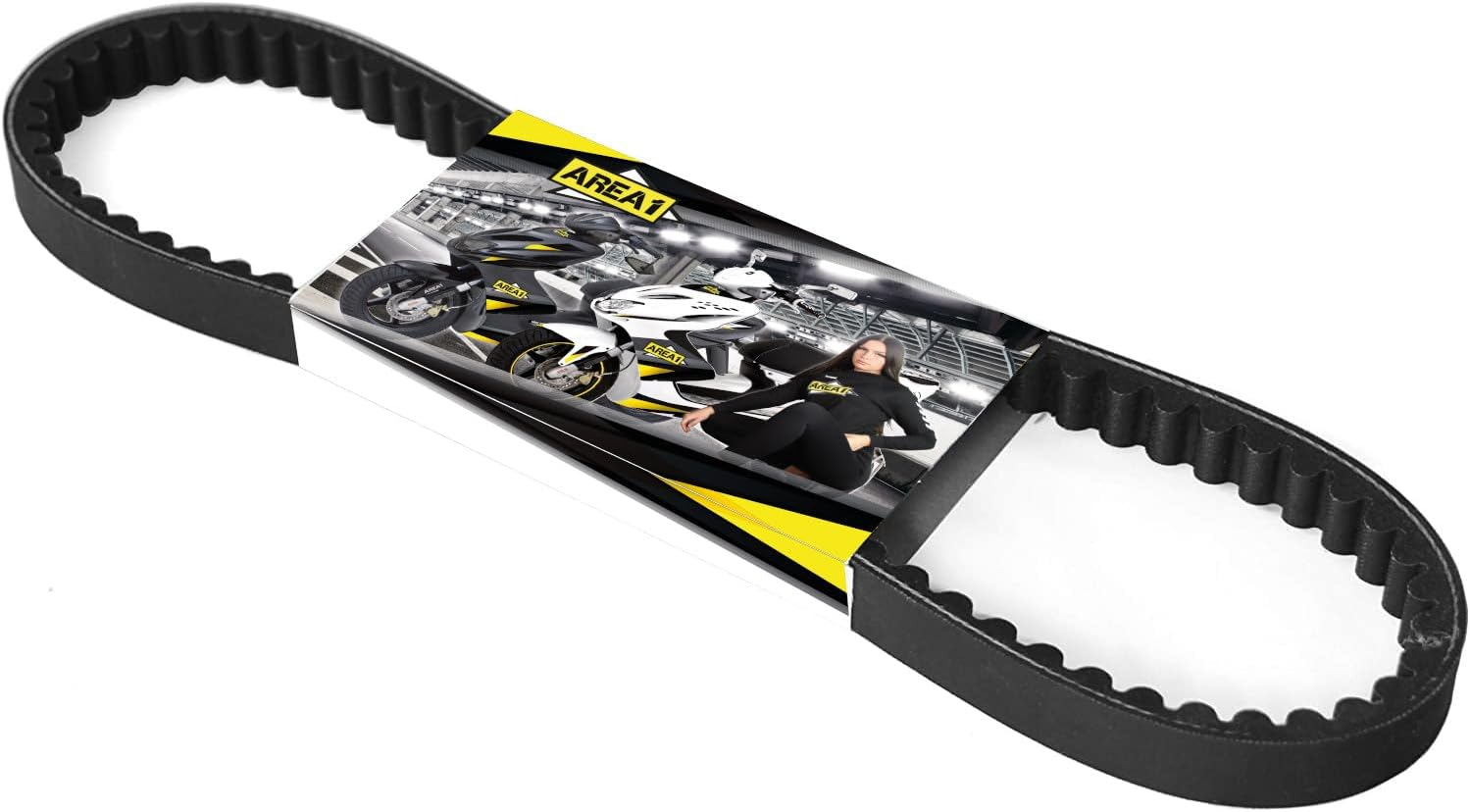 Area1 Replacement V-Belt 747 X 16.5 for 50 Cc Minarelli Engines Compatible with Yamaha Aerox Jog Neos Slider Bws Beta Italjet Malaguti F12 F15 Benelli 461 K2 MBK Nitro Mach G Ovetto Drive Belt image number 2