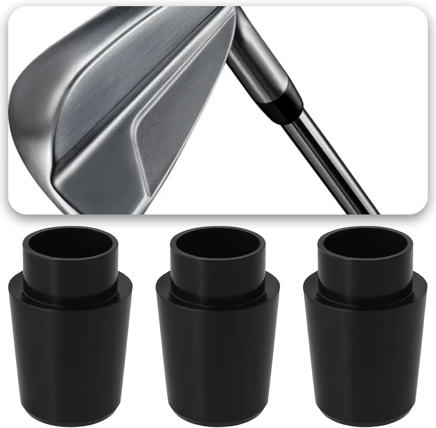 Ecsing 12Pcs Golf Ferrules Iron Rod Rubber Sleeve Rubber Ring Golf Shaft Sleeve Compatible with PXG 0211 0311 GEN2 GEN3 GEN4 GEN5 Black image number 1