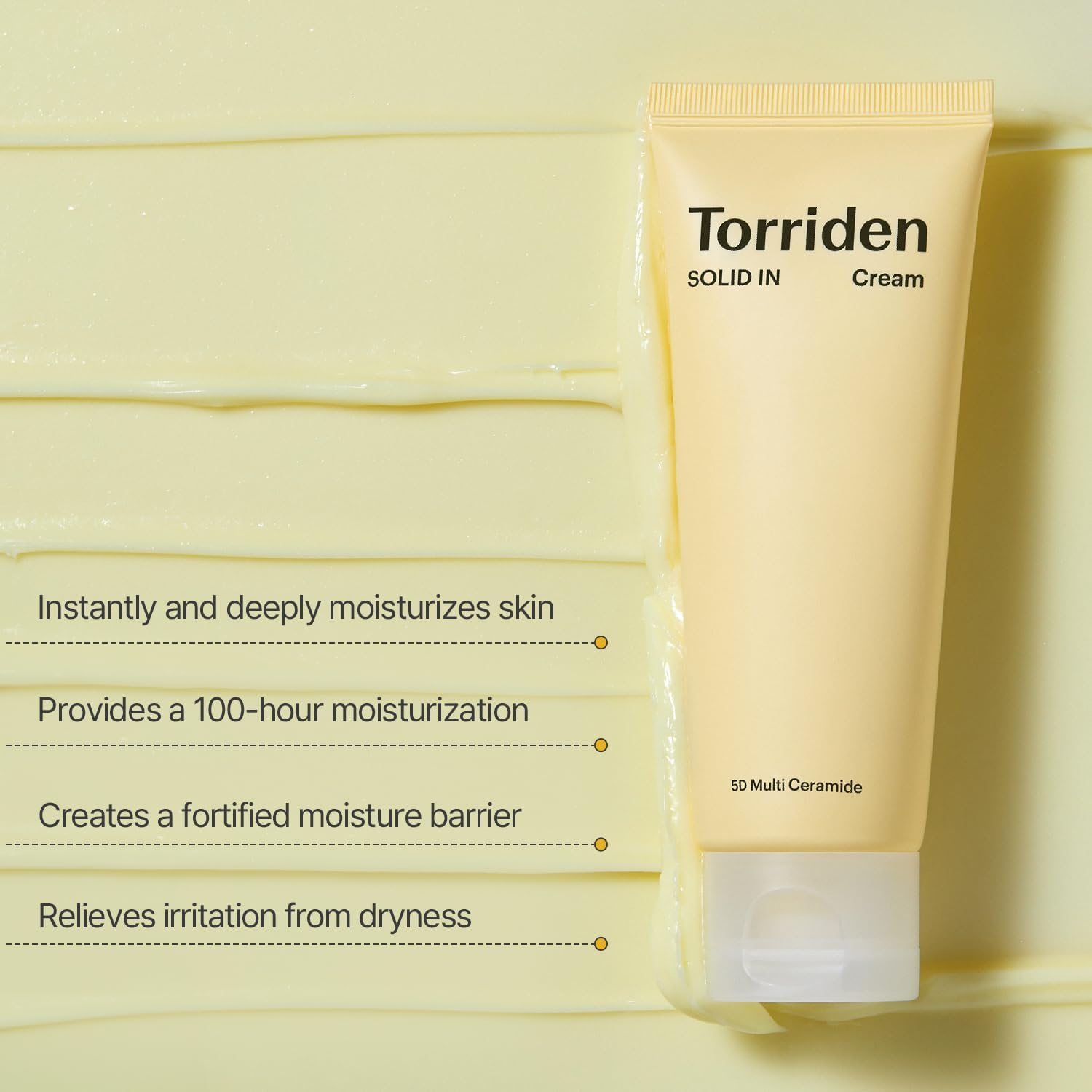 Torriden SOLID in Ceramide Cream 70Ml (2.36 Fl. Oz.) | Moisturizer for Healthy Skin Barrier, Soothing, Nourishing | 5 Types of Ceramide, Allantoin, Panthenol image number 2