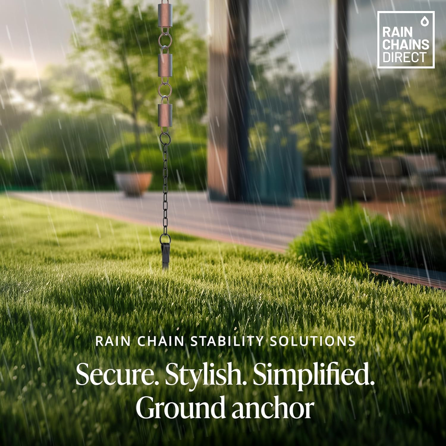 Rain Chains Direct - Rain Chain Ground Anchor/Stake - Aluminum - Black Powder Coated - for Rain Chains image number 4