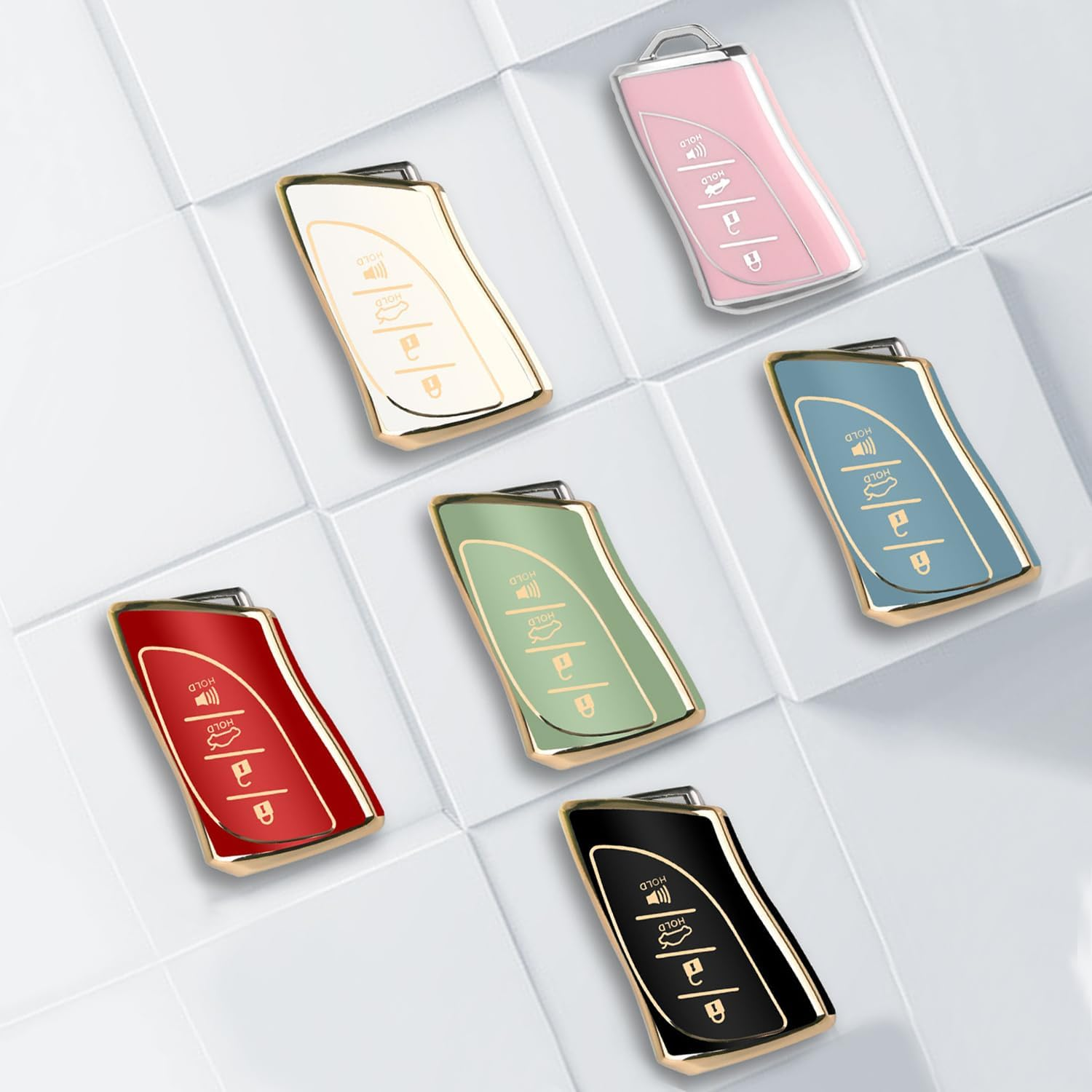 MILD EAST for Lexus Key Fob Cover Fit for 4 Buttons TPU Full Cover for Lexus ES350 Es300H UX200 LS500 LS500H LC500 Lc500H - Green image number 6