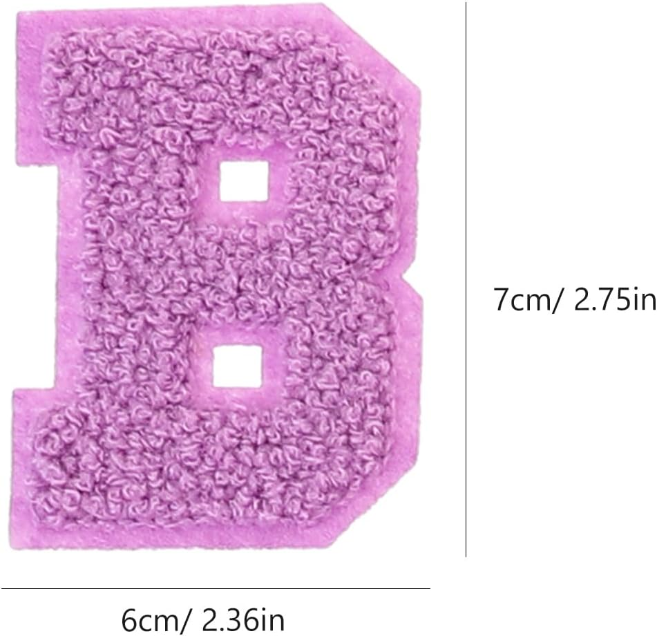 TEHAUX 52Pcs Iron on Letters - Chenille Letter Patches - A-Z Letters Repair Patches Colorful Alphabet Iron on Patches - Fabric Sew on Repair Embroidered Patches for Clothes Hats Backpacks Jeans image number 3