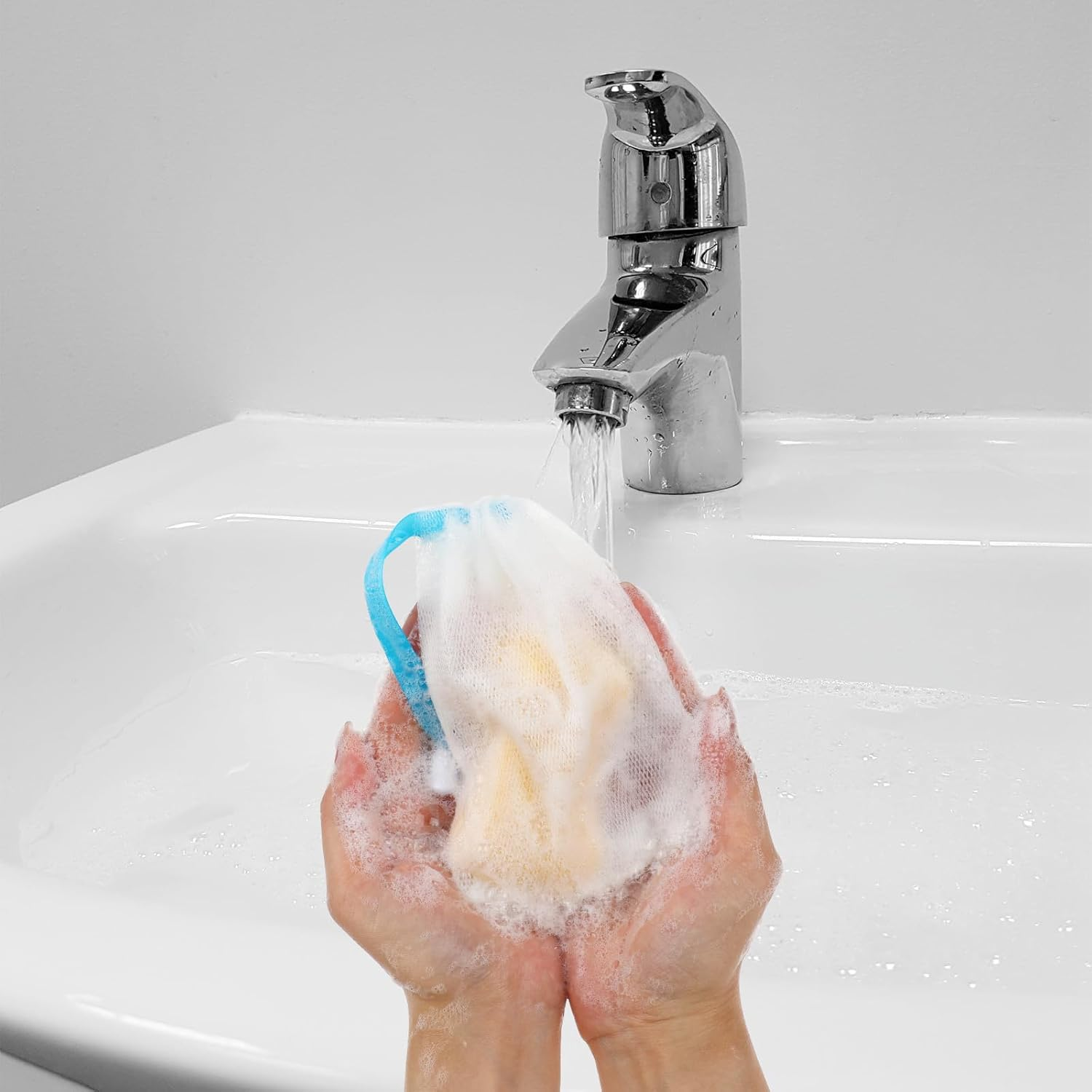 Piriuuo 8 Pcs Soap Bags for Soap Bars, Soap Saver Pouch with Drawstring Mesh Soap Bags Foaming Soap Bar Bag for Bath Shower (Assorted Colors) image number 1