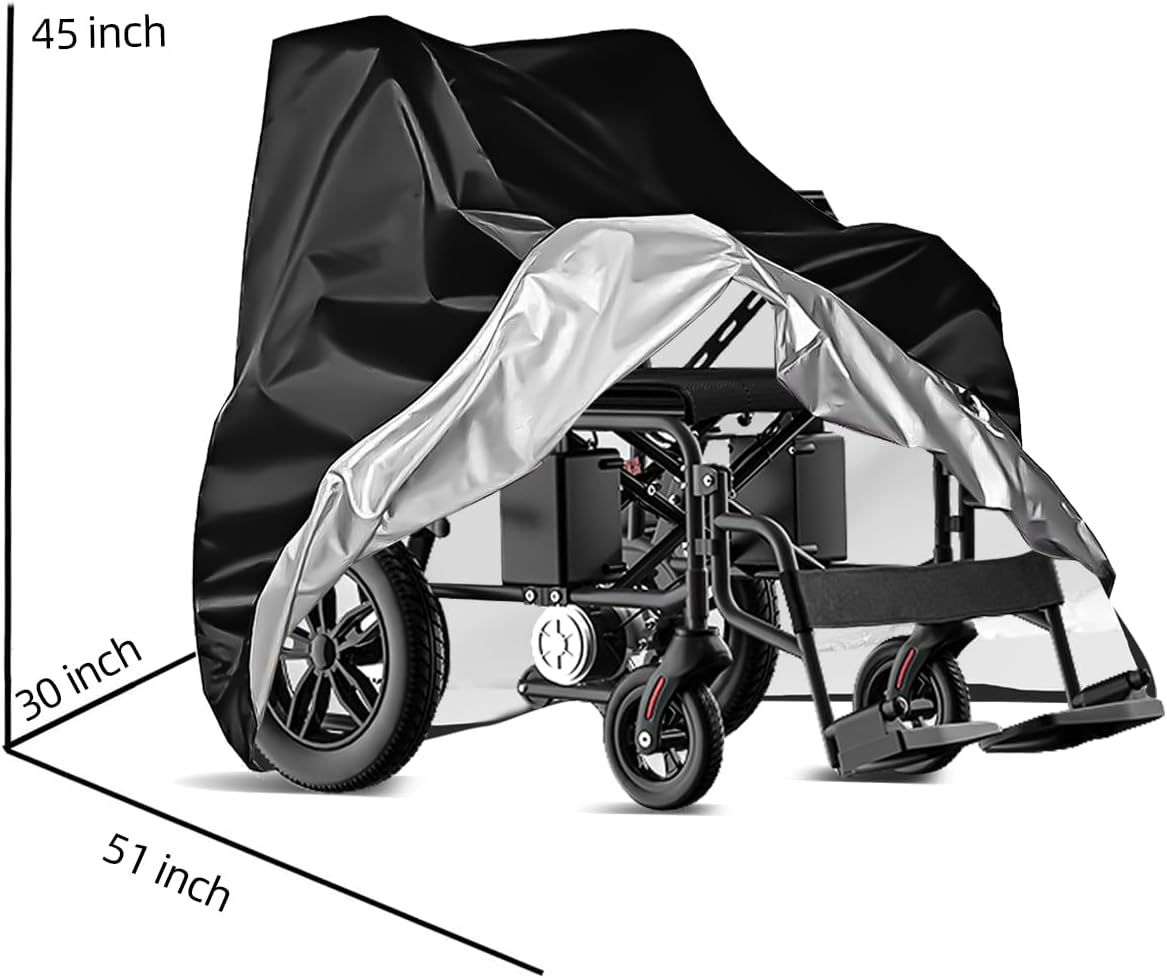 Heavy Duty Waterproof & Dustproof Electric Wheelchair Cover - Prevent Rain, Wind, Dust, Sun, UV for Indoor & Outdoor image number 4