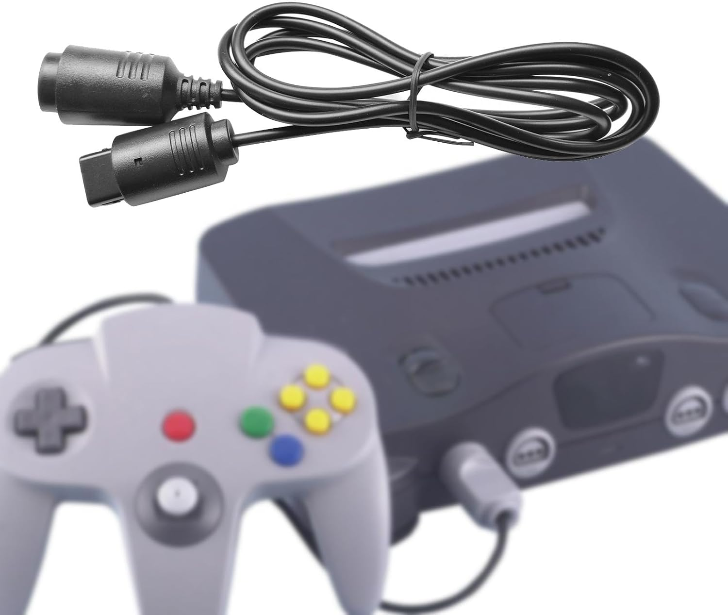 Magideal N64 Extension Cable N64 Extension Cord for N64 Extended 6 Feet for N64 Controller Gamepad N64 Controller Extension Cable Cord image number 4