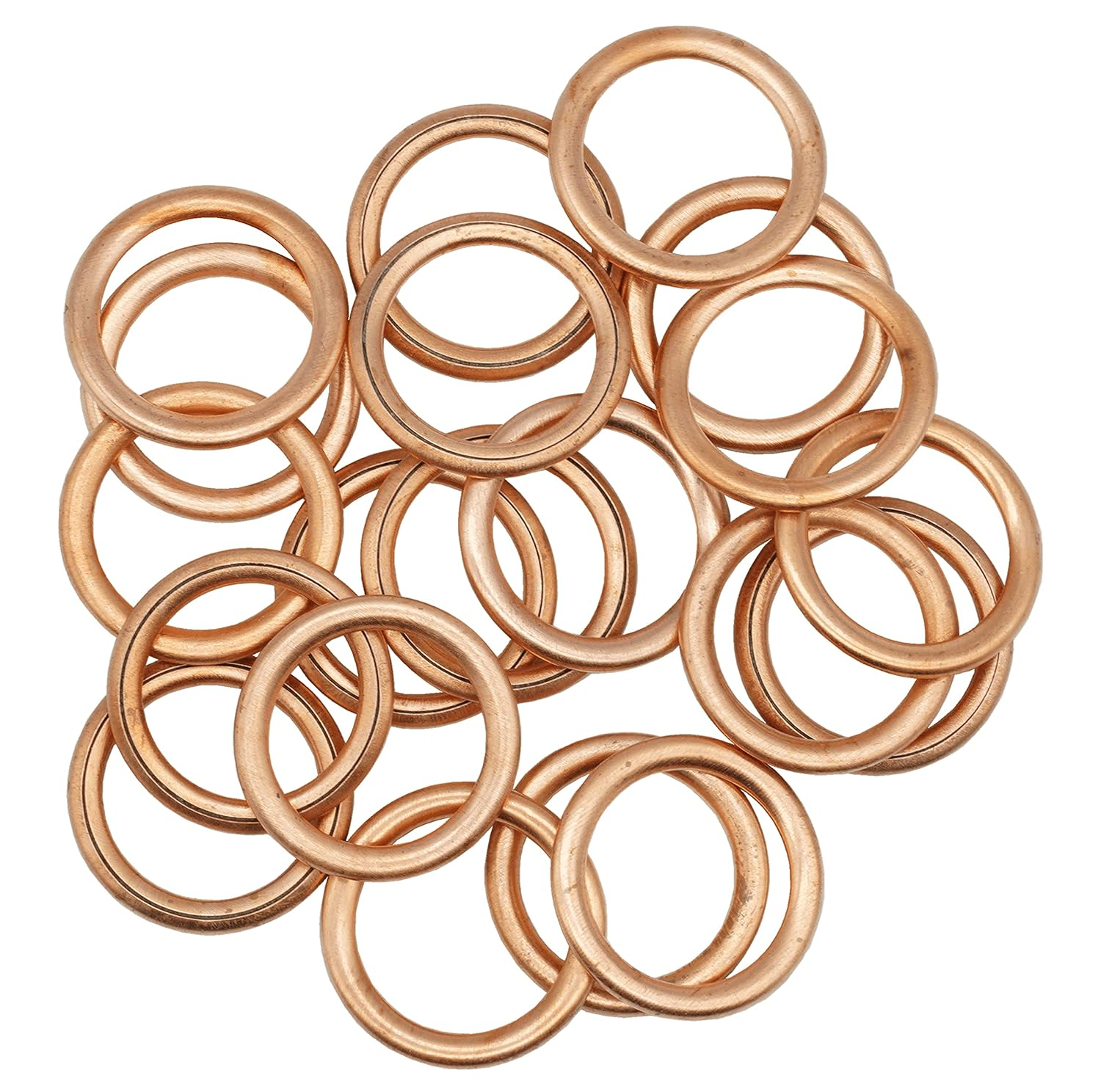 20 PCS Oil Drain Plug Gasket,Copper Crush Washer M16 Replaces 11137546275 Fits Mini Cooper, Cooper S, Paceman, Clubman, Countryman N12 N14 N16 N18 (22X16X2.0Mm) image number 2