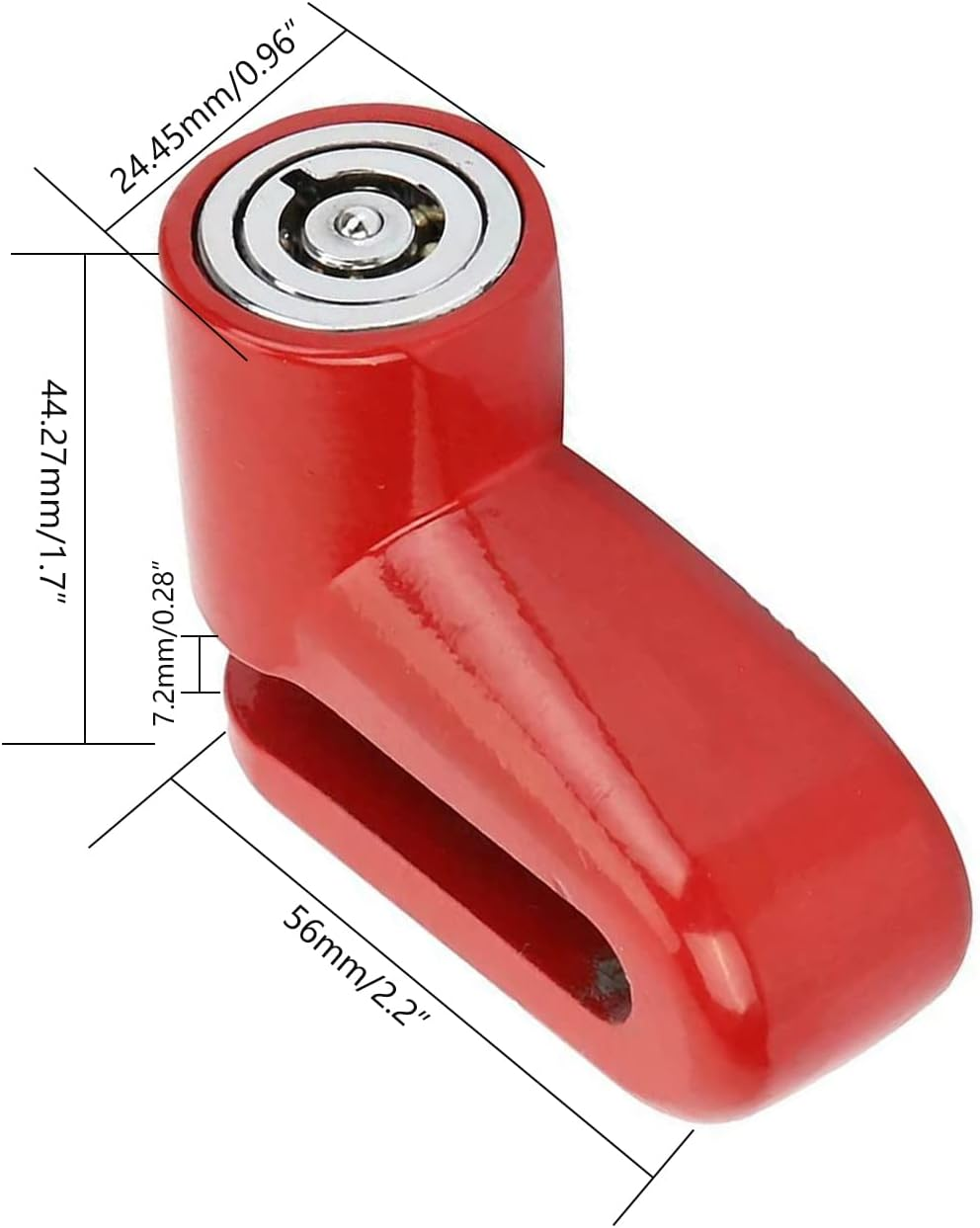 Electric Scooter Disc Brake Lock Scooter Steel Wire Lock for Mijia M365 / Motorcycle / Bicycle Rims Locker with Reminder Rope (Red) image number 4