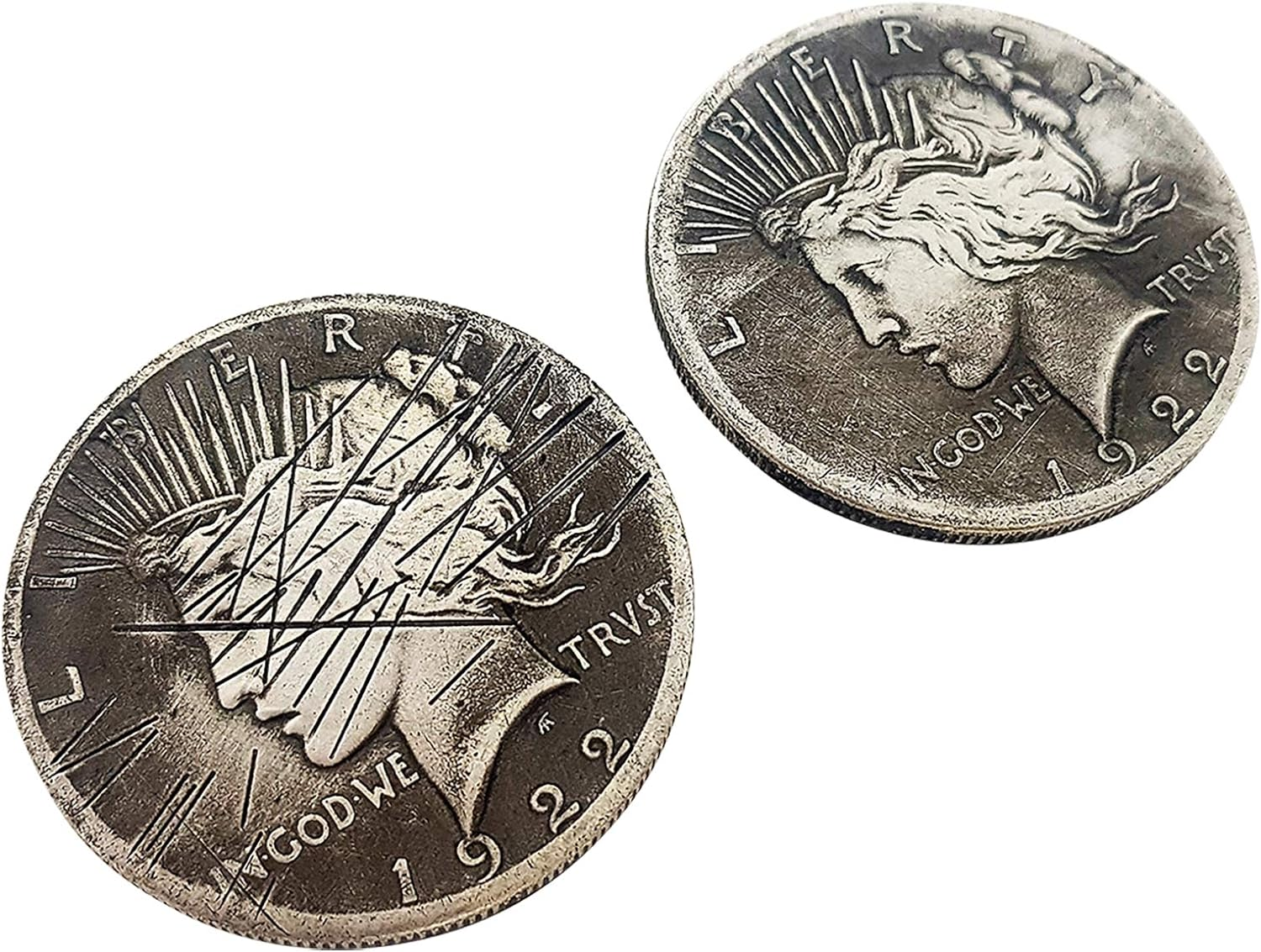 Two Face 2 Sided Coin W/Scratch Prop Harvey Dent for Batman Costume Cosplay image number 2