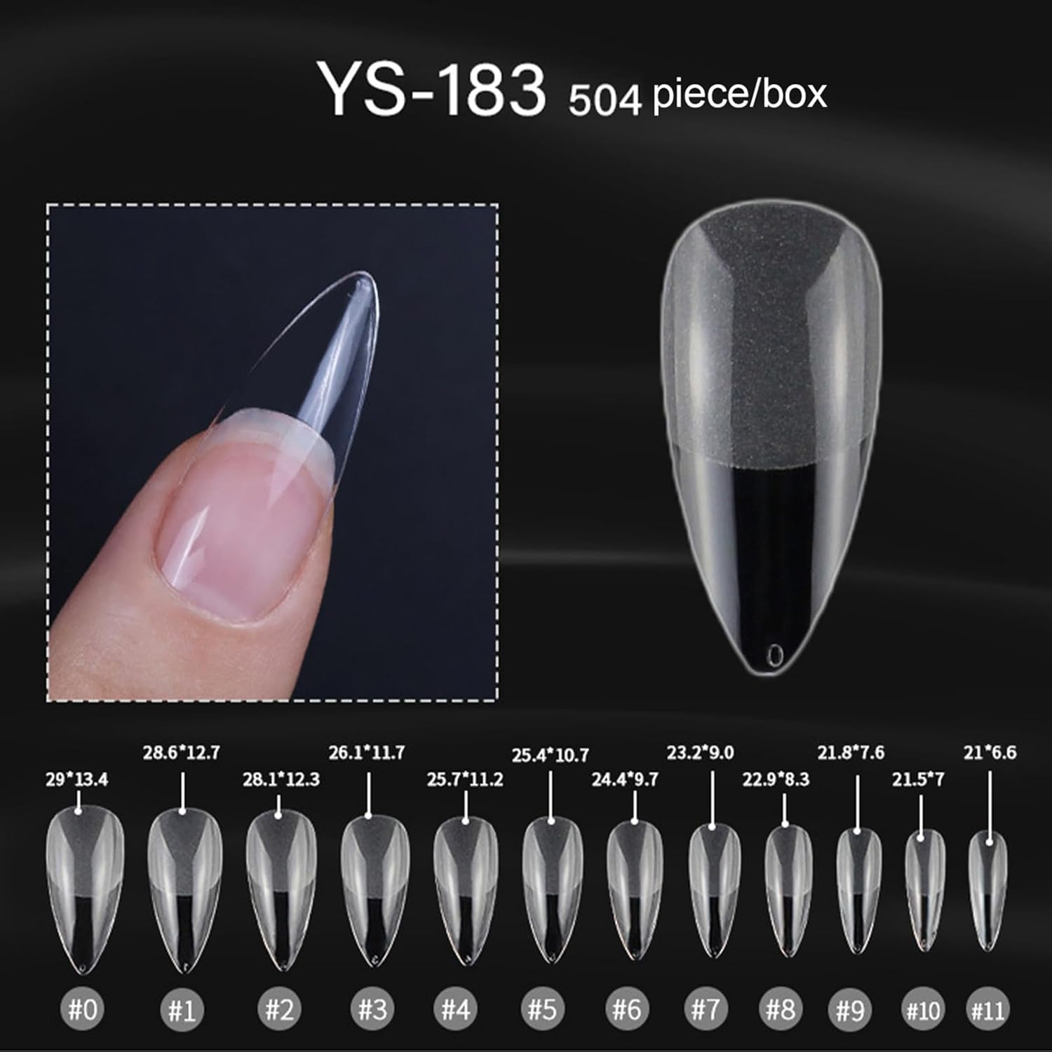 Labymos 504Pcs Nail Tips Quick Exion Press on False Nails Tips Mani Nail Art Mani image number 3