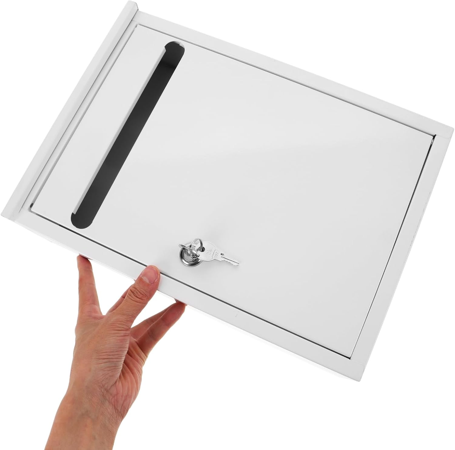 Housoutil Hanging Wall Ballot Box Lock Suggestion Box for Offices Schools and Hotels Wall-Mount Design for Letters and Mail Container