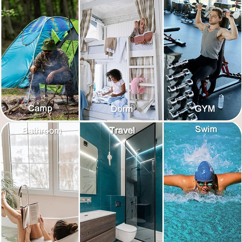 JIUSEGE Mesh Shower Caddy Bag, Portable Quick-Dry Bathroom Shower Basket with Handles, Dorm Room Essential for College, Camping, Travel & Gym, Black image number 1