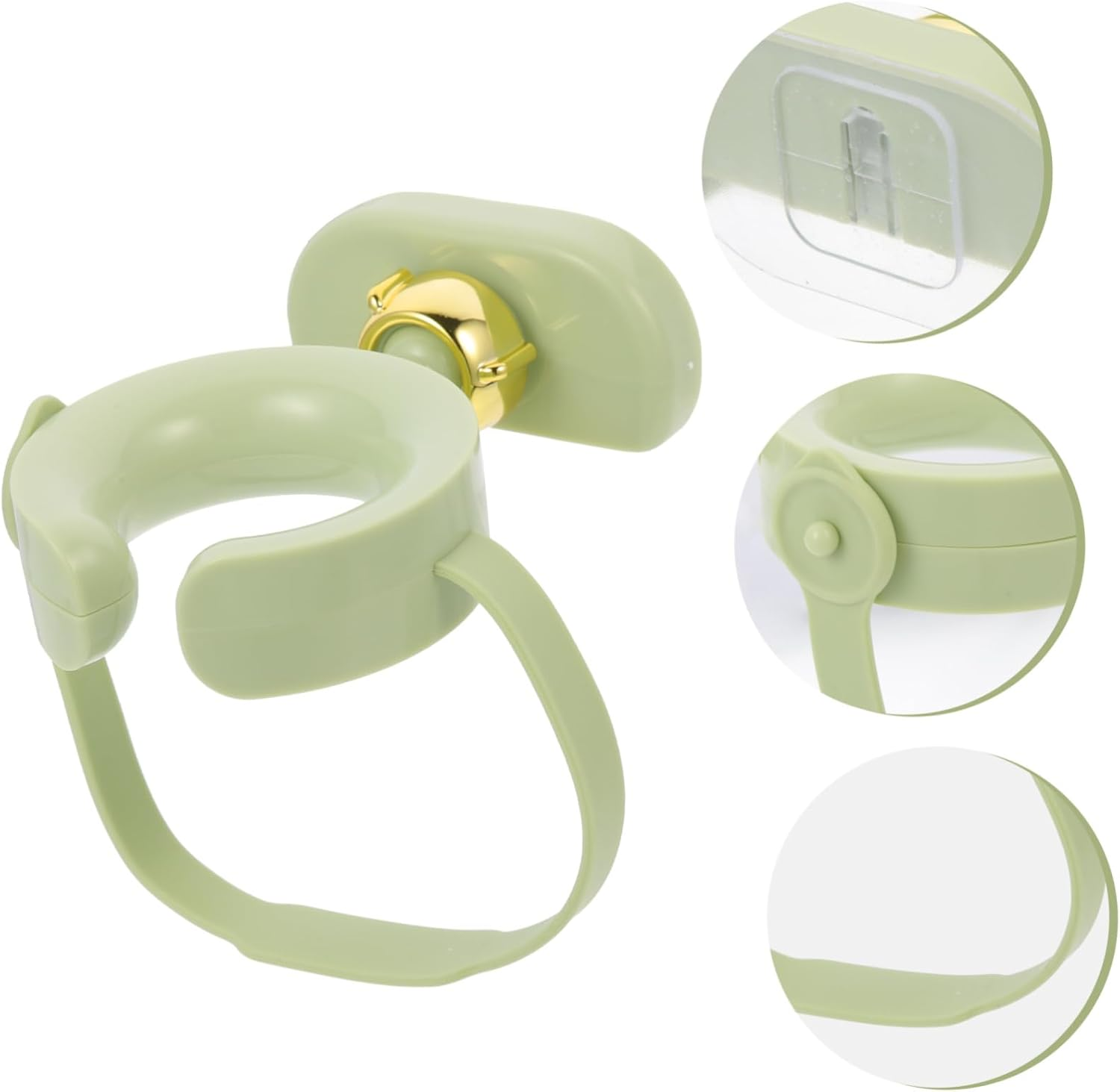 IWOWHERO Hair Dryer Holder Hands Wall Dryer Rack Rotatable Bathroom Storage Space Saving Hanger for Home Use Durable and Practical Design Keeps Bathroom Organized - Dark Green image number 6