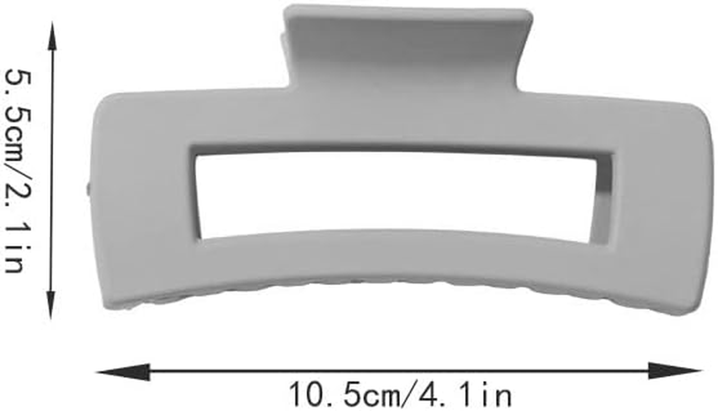 Square Claw Clip Hair Clips for Women.Non-Slip Matte Large Claw Clips for Thick Hair,Medium Hair Claw Clips for Thin Hair,Hair Claws Jaw Clips for Hair(1Ct Rectangular Clips for Hair,Black Hair Clip) - 1Ct Flower, Pink image number 5