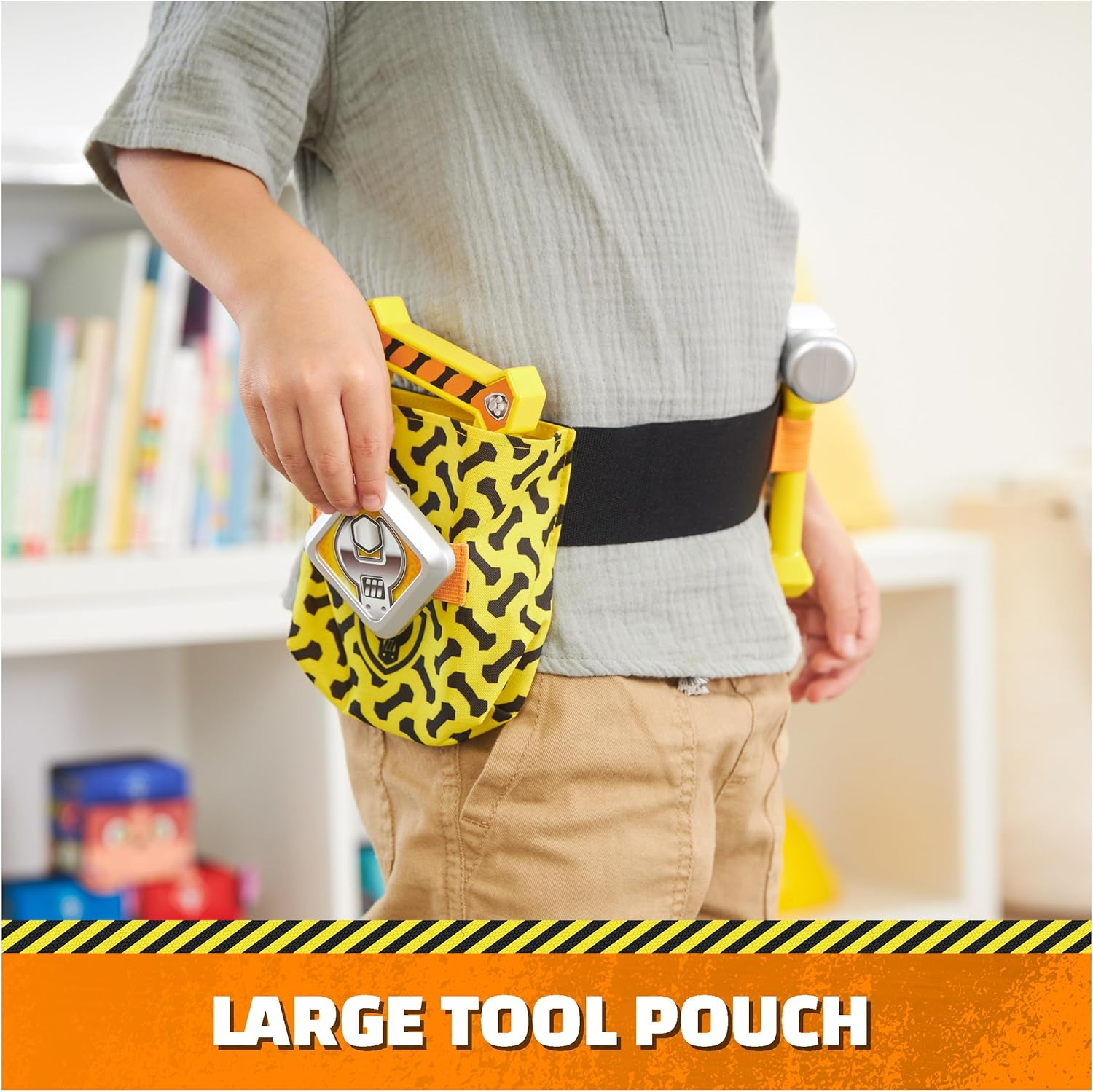 Rubble & Crew, Rubble&rsquo;S Construction Tool Belt, with 6 Piece Kids Tool Set, Pretend Play Costume with Kids Toys for Ages 3 and Up image number 5