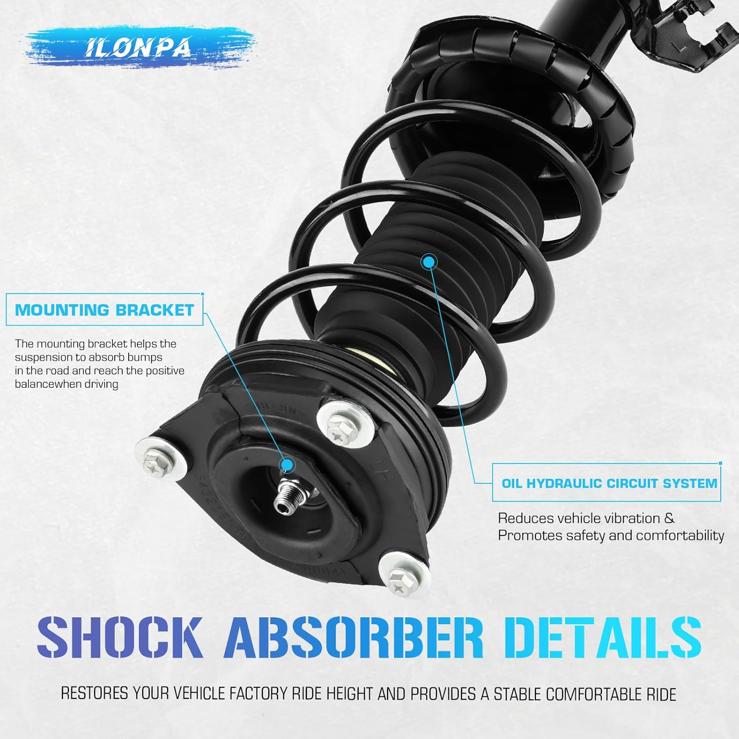 Front & Rear Complete Struts W/Coil Spring for 2007-2011 Nissan Versa (All Models), 2012 Nissan Versa (ONLY 1.8L S/SL Hatchback), Strut Shock Absorbers Assembly, Replace for 172352 172351 343465, 4PCS image number 1