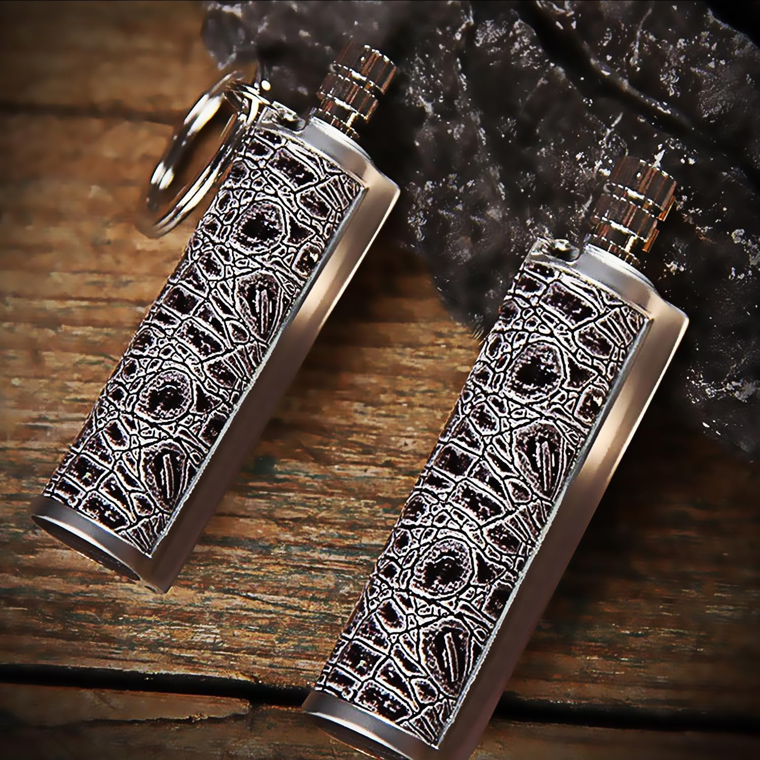 Fire Starter Lighter Waterproof Metal Keychain Camping Survival Fire Starter image number 4