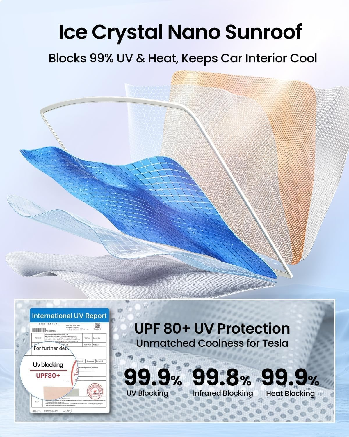 2025 Tesla New Model Y Juniper Sunshade Roof [No Gaps, No-Sagging] Magnetic-Mid Design Tesla Y Must-Have Accessories Heat Insulation Foldable Glass Shade for New Model Y Only, Beige Gray (Beige Gray) image number 2