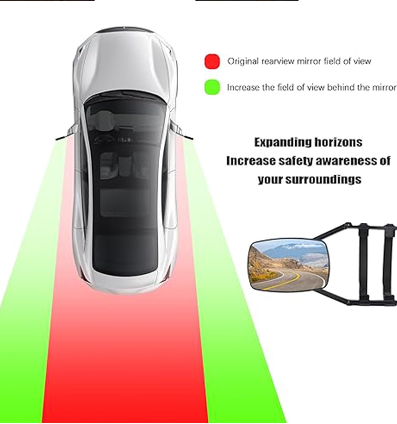 2 Pcs Towing Mirrors Extenders Trailer Universal Clip，Versatile Towing Accessories for Improved Safety and Visibility image number 6