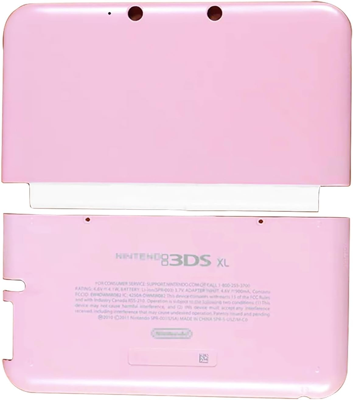 Pink Color 3DSXL Extra Housing Case Shells Top/Bottom Cover Plate Replacement, for Old Big 3DS XL/LL 3DSLL Handheld Consoles, US Edition Upper/Bottom Faceplate Coverplate 2 PCS Set image number 1