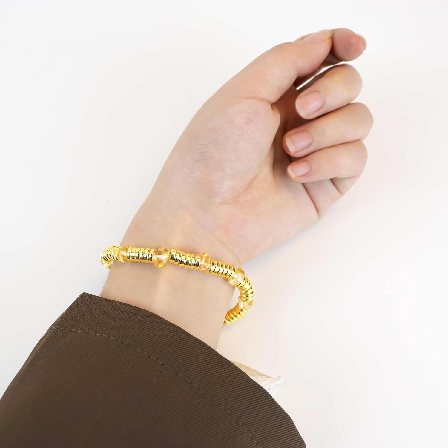 1000 Pcs 6Mm Flat Gold round Spacer Beads Disc Spacer Loose Beads for Jewelry Making Flat round Rondelle Spacers Beads for DIY Bracelet Necklace Earring 6Mm Heishi Bead Crafts Supplies (Gold)