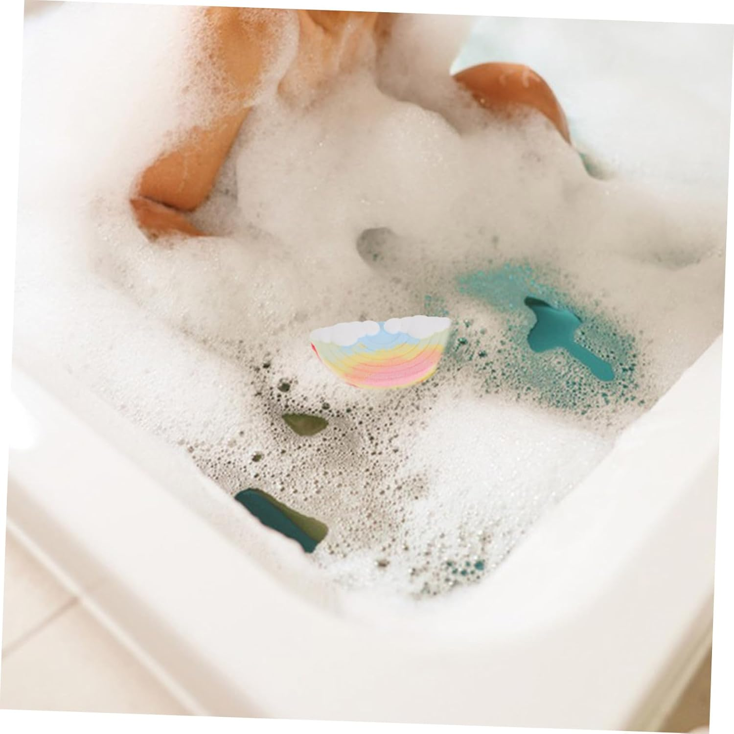 FRCOLOR Moisturizing Cloud Organic Essential Oils Fun Bath Toy for Relaxation and Skin Hydration Creative Rainbow Design for Women image number 1