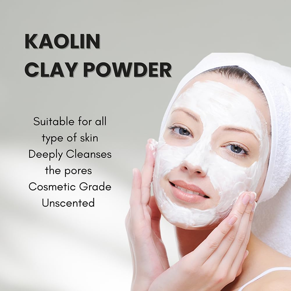 Kaolin Clay Powder 114 G for Face, Skin Care, Soap Making | Natural, Chemical Free image number 5