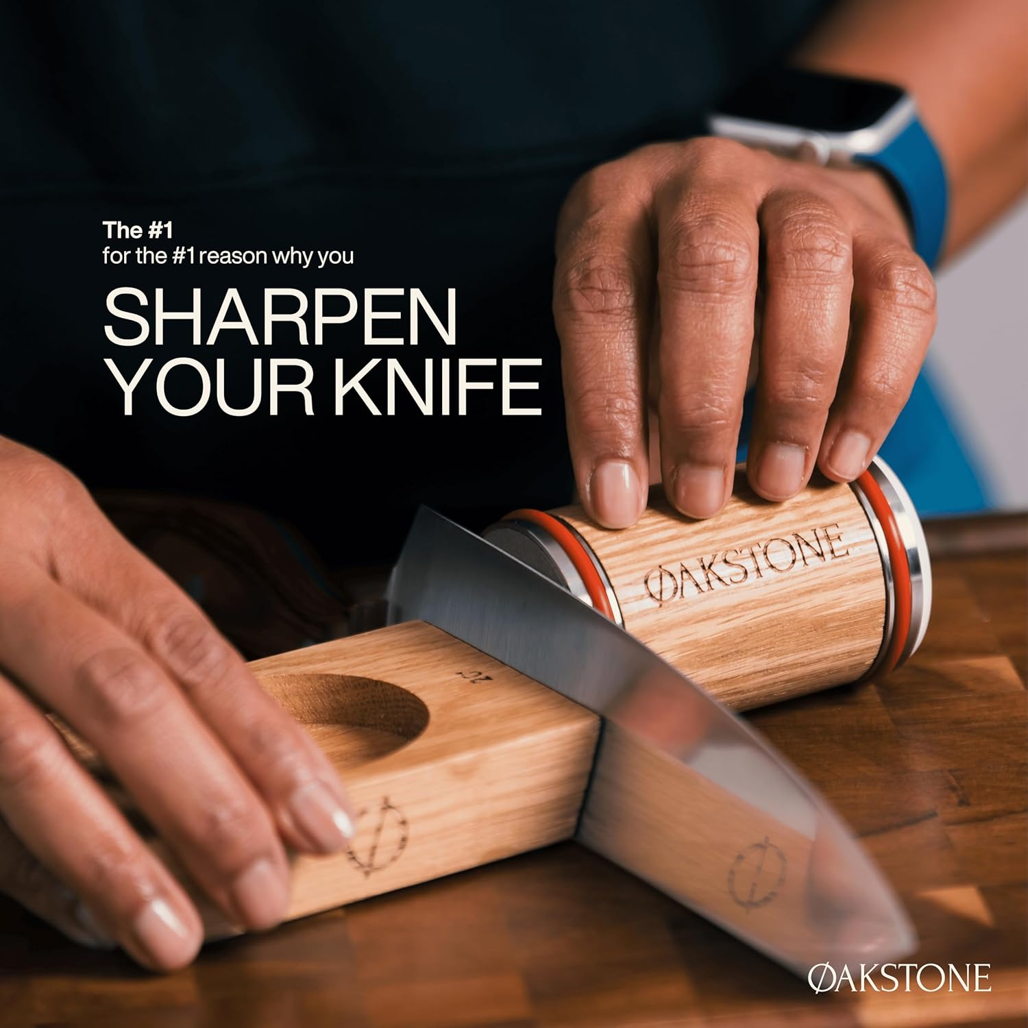 Oakstone Rolling Knife Sharpener Set - 400 & 1000 Grit Diamond & Ceramic Discs, 15&deg;/20&deg; Magnetic Angles, Manual Sharpening Kit for Kitchen & Camping Chef Knives, Home Gadgets & Gifts for Chefs