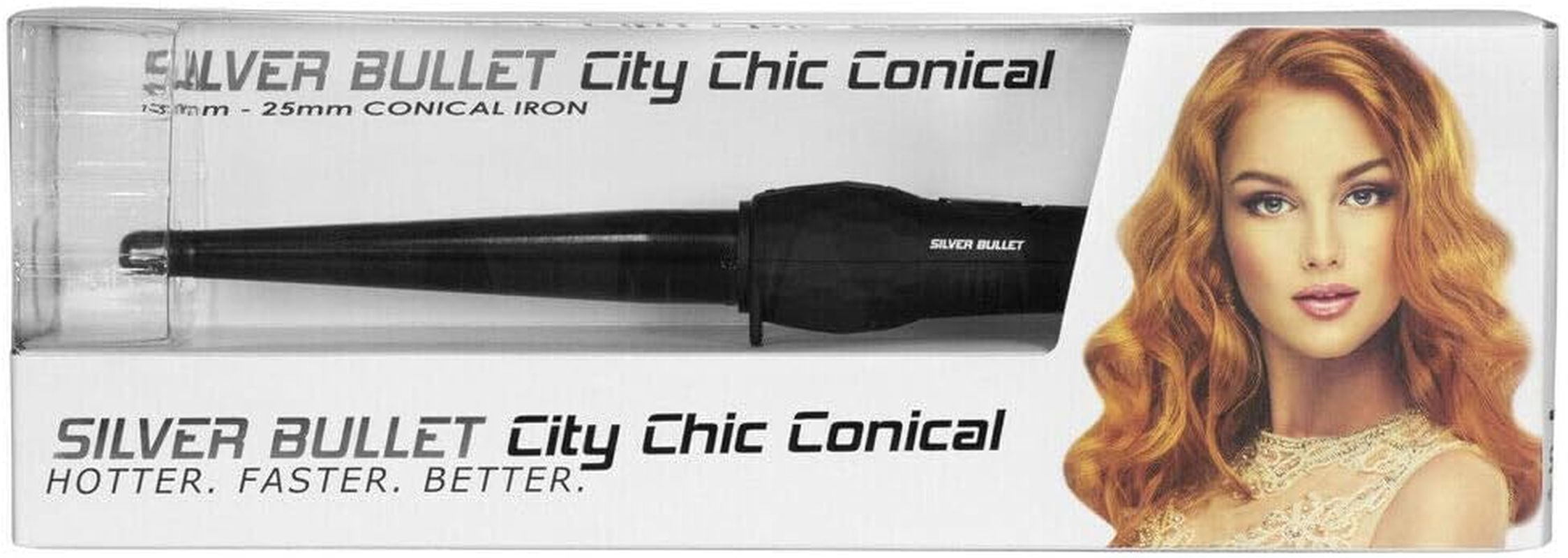 Silver Bullet City Chic Regular Ceramic Conical Curling Iron, Black, 13Mm/ 25Mm image number 1