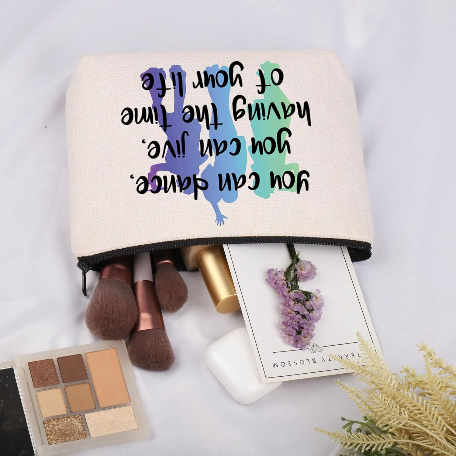 JNIAP Mamma Musical Inspired Gift Dancing Queen Quote Cosmetic Bag Musical Lover Gift, You Can Dance Bag image number 3