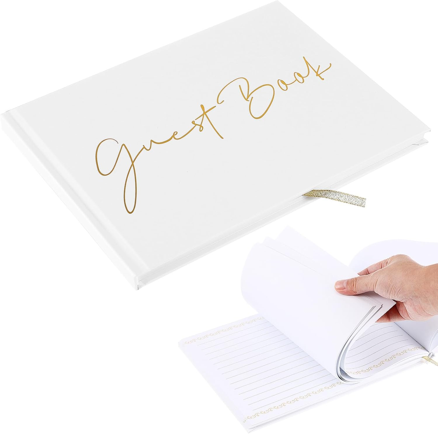 Guest Book for Weddings Birthdays Gatherings Sturdy Foil-Enhanced Photo Album for Cherished Memories Friends Family