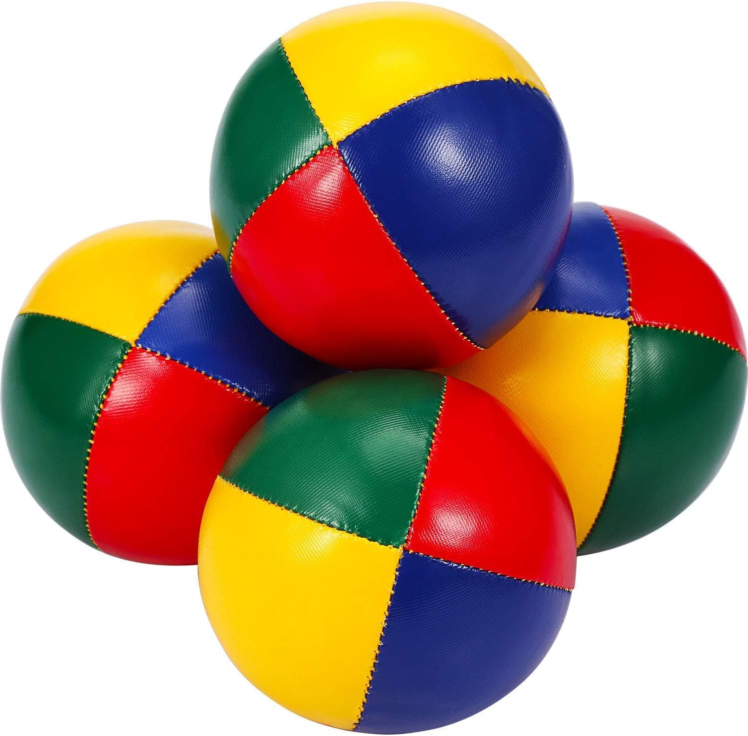 4 Pieces Juggling Balls for Beginners, Mini Juggling Kit, Soft Easy, Multicolor Durable Juggle Balls image number 5