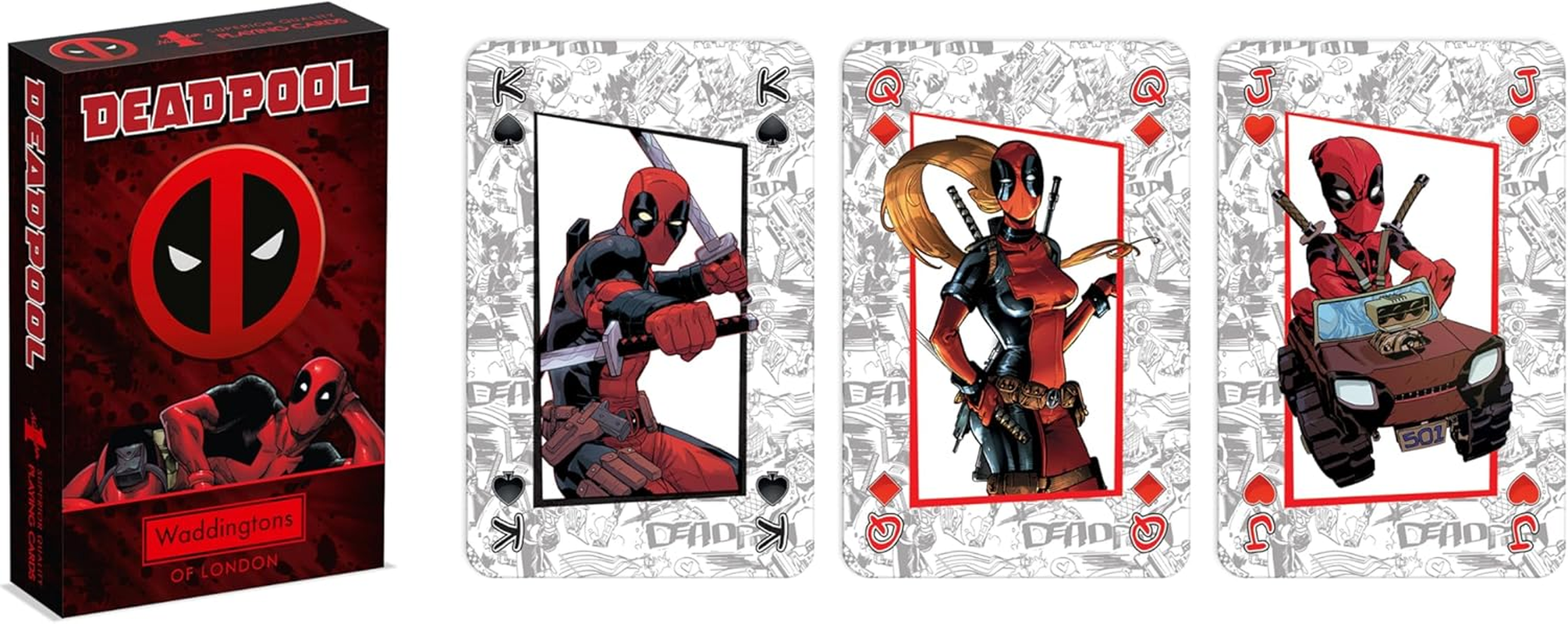 Waddington'S No. 1 of London Playing Cards - Deadpool - Deadpool Fans Can Now Play with This Bespoke Waddingtons Number 1 Pack image number 5