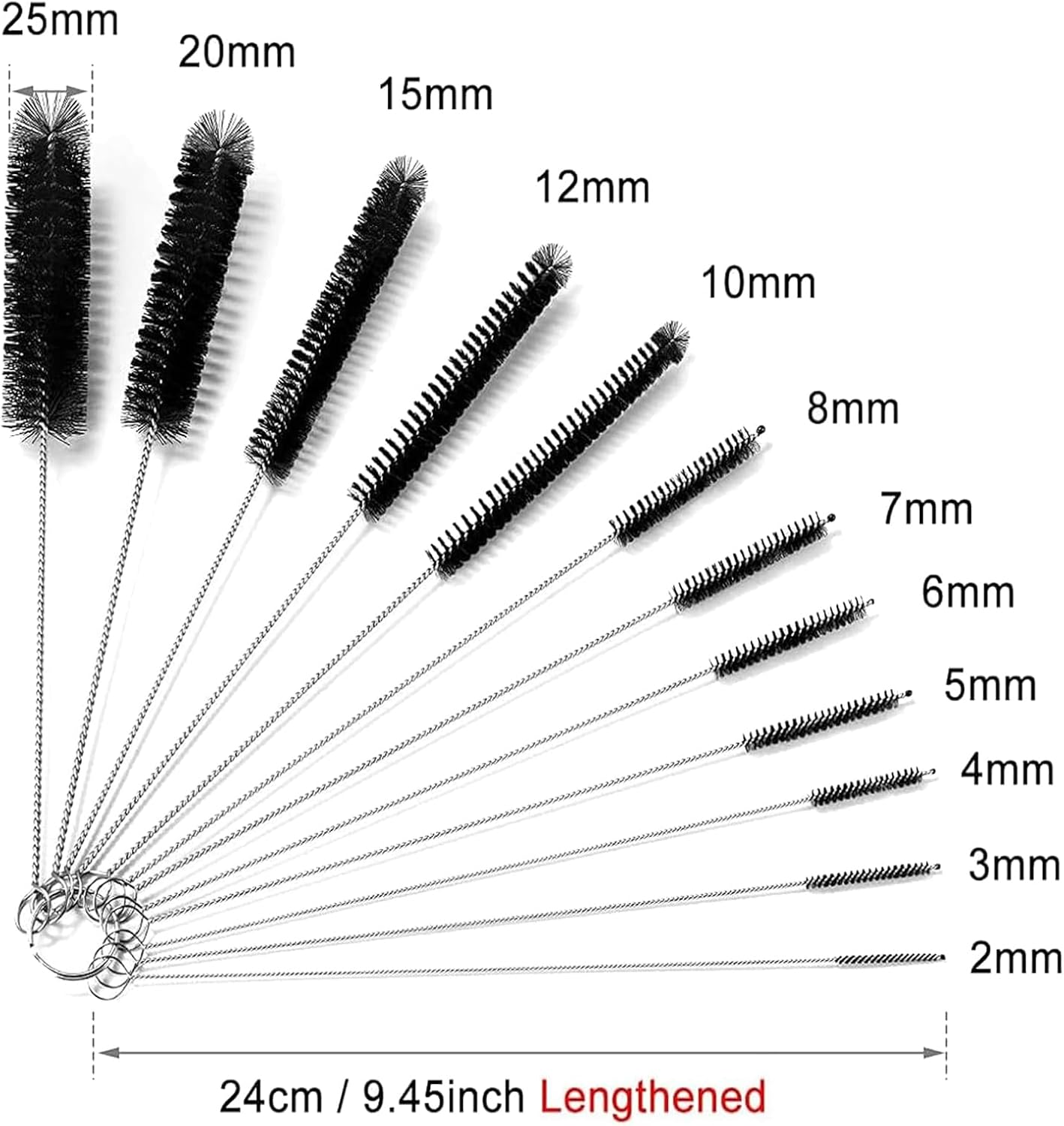 Cleaning Small Pipe 13Pcs Cleaner Brush Small Brush for Straws, Bottles, Pipes, Tubes, and Drains image number 1