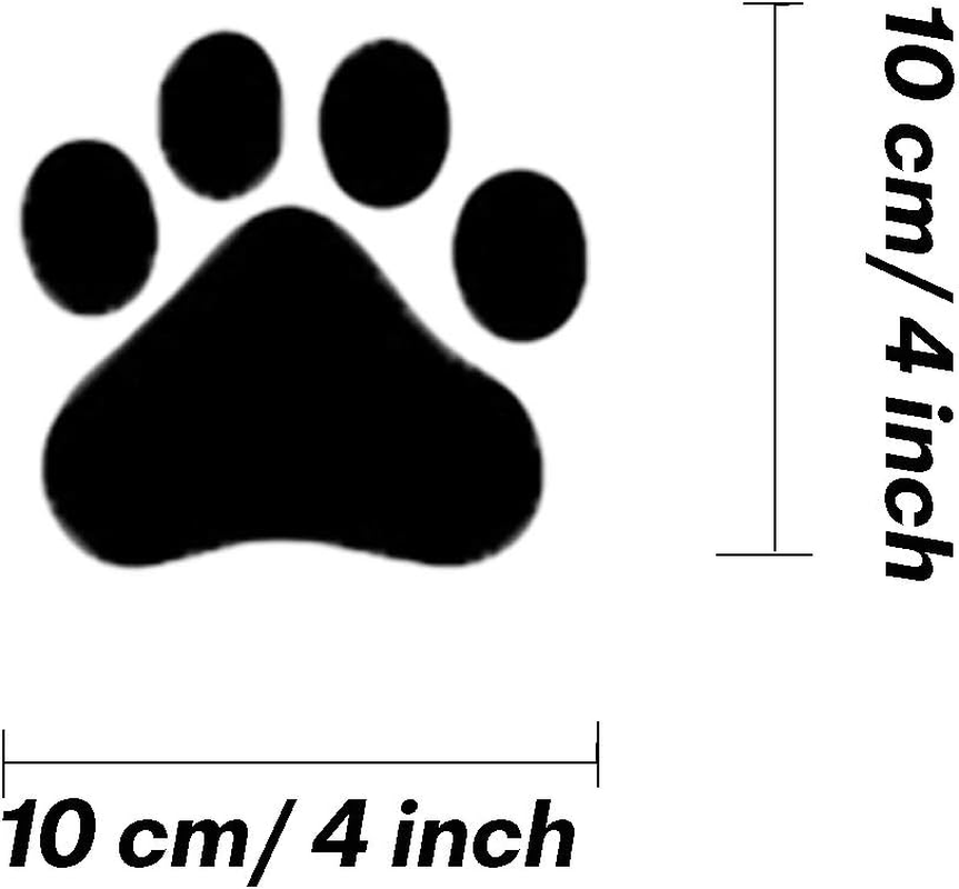 24Pcs Large Dog Footprints Wall Decal Vinyl Stickers, Removable Lovely Animal Paw Print Art DIY Sticker Mural for Bedroom Playroom Living Room Office Home Window Door Decoration image number 5