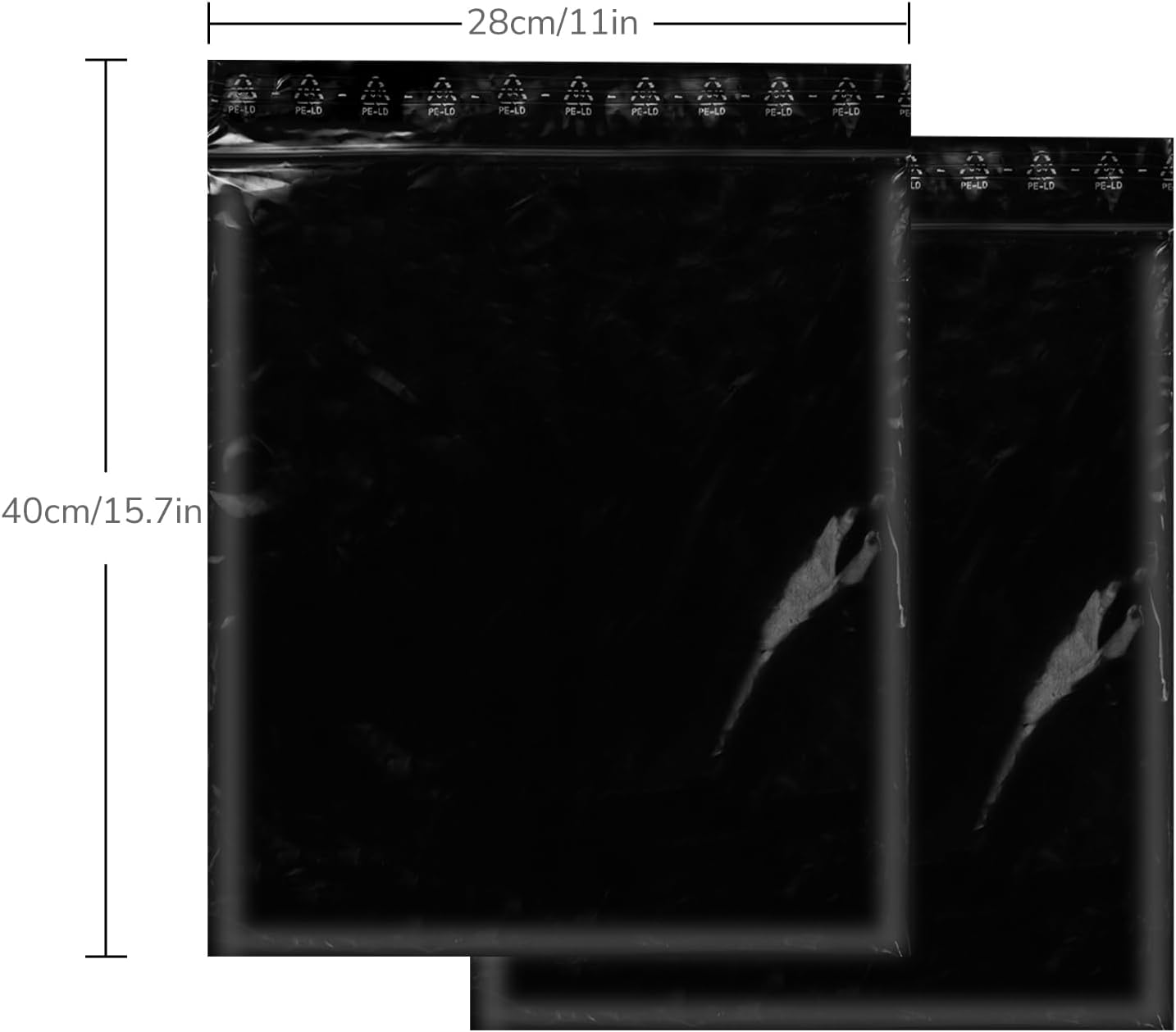 100 Pcs Ostomy Pouch Disposable Bags 11X15.7 Inches, Zip Seal Closure, High Sealing to Lock Out Odors, Ostomy Waste Disposal Bags for Colostomy Waste Bags Nappies Incontinence Pads image number 4