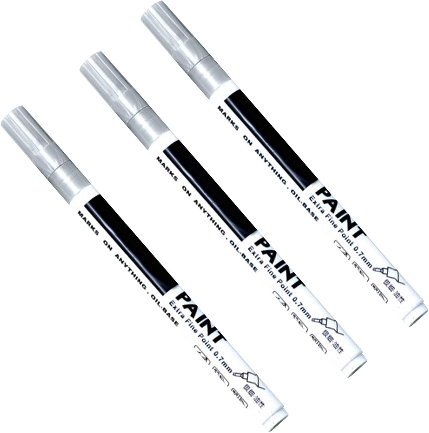 Paint - Rim Paint, Slim Auto Paint Pen | 3-Piece Professional Wheel Scratch Repair Kit, Car Scratch Eraser for Curb Rash, Scuff and Scratch Wheel Repair Paint for Easy Fixes