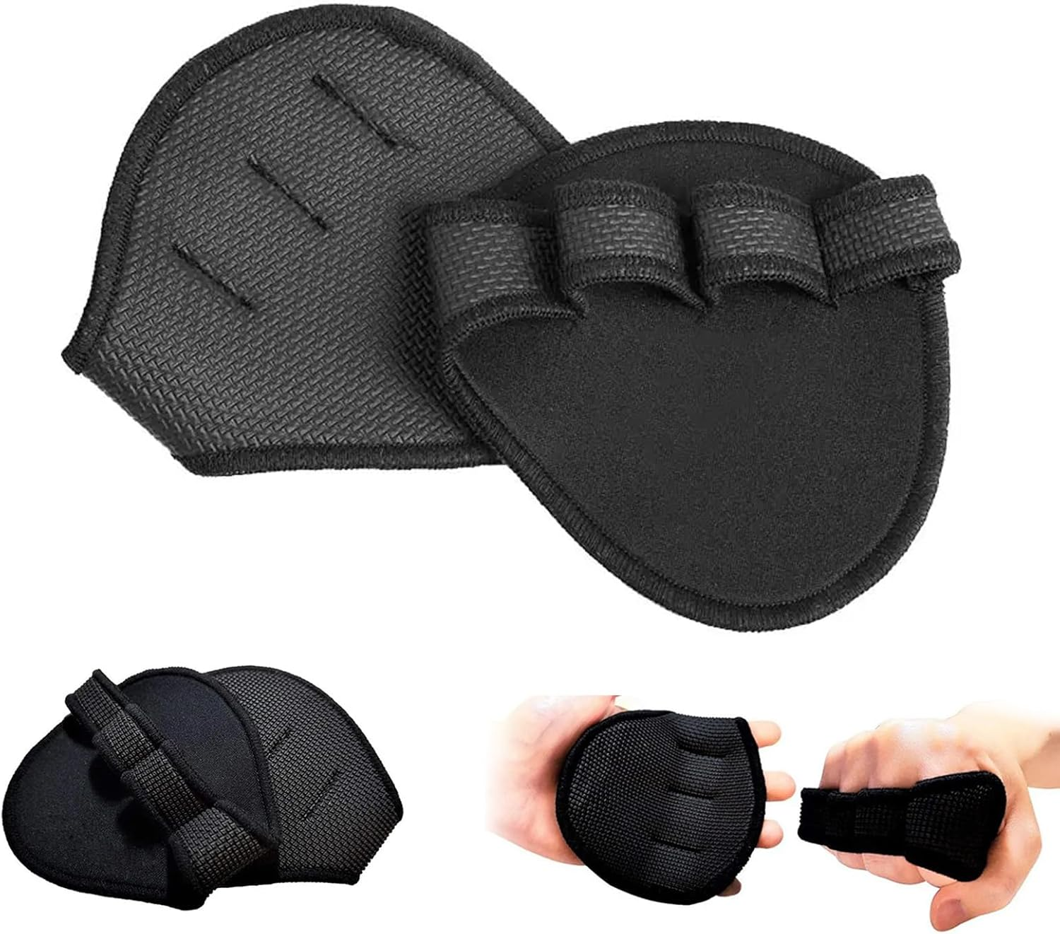 2 Pcs Gym Grips, Silicone Weight Lifting Grips Pads &ndash; Palm Protector Gloves for Men & Women,Ergonomic Anti-Slip Thin Grip Pads for Deadlifts, Pull-Ups, Gym Training image number 3