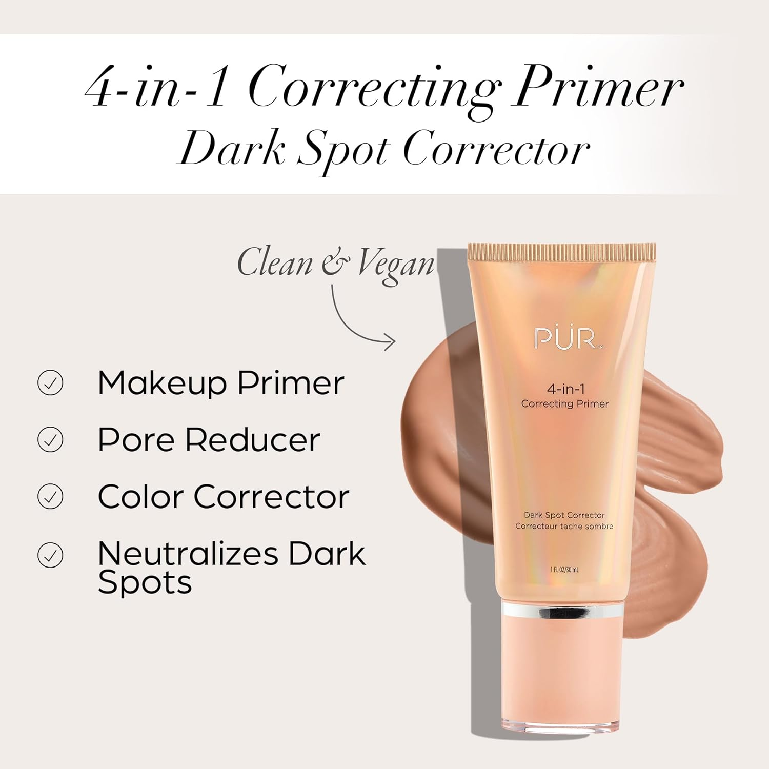 PUR Cosmetics 4-In-1 Color Correcting Primer - Dark Spot Corrector, 4.5 G image number 2