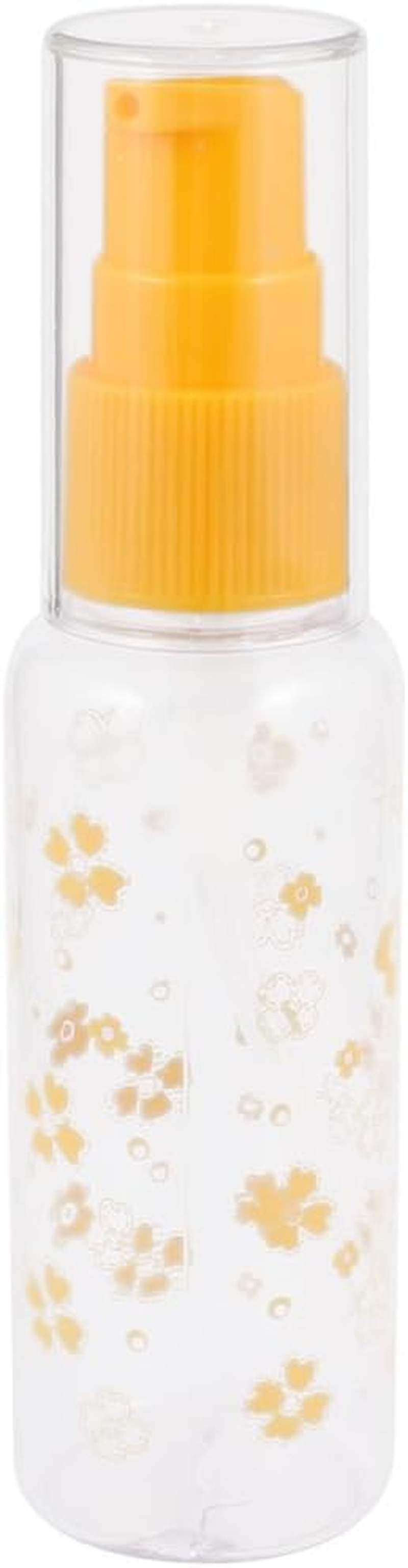 Ruilogod Orange Floral Pattern Cosmetic Makeup Spray Perfume Bottle 40Ml