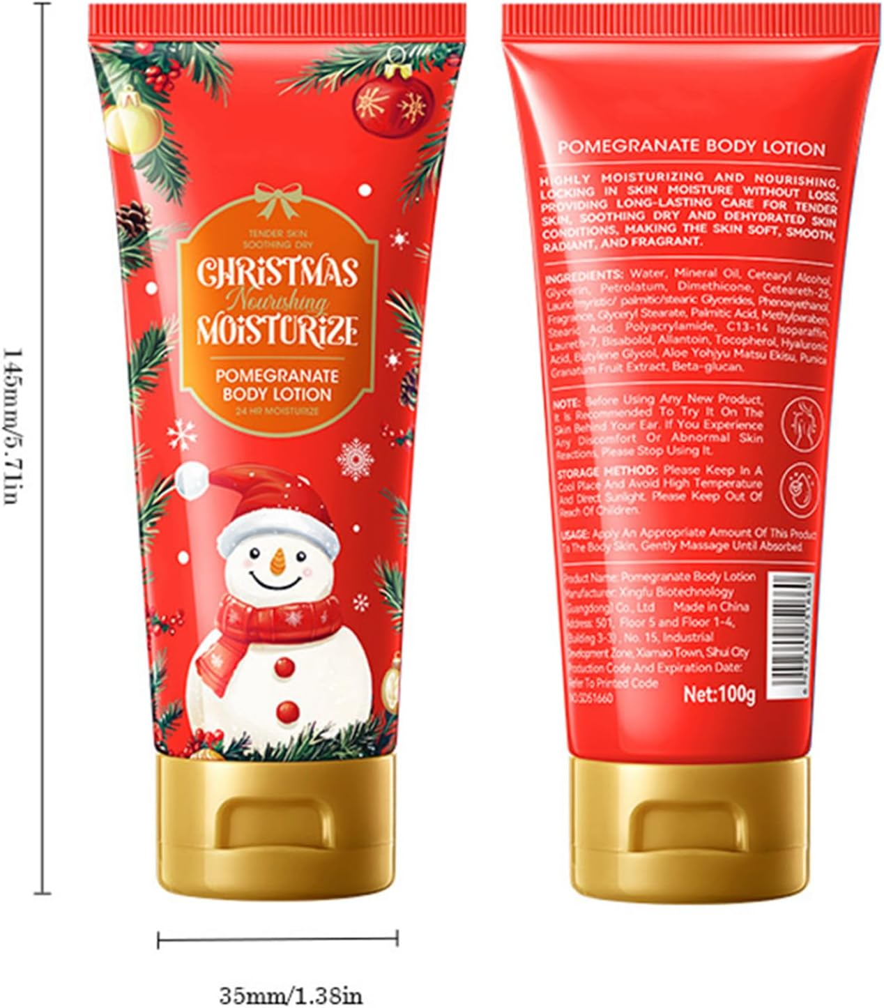 Hedmy Christmas Body Lotion with Pomegranate Shea Butter and Coconut Cream for Holiday Skincare Red Pomegranate One Size - Coconut image number 4
