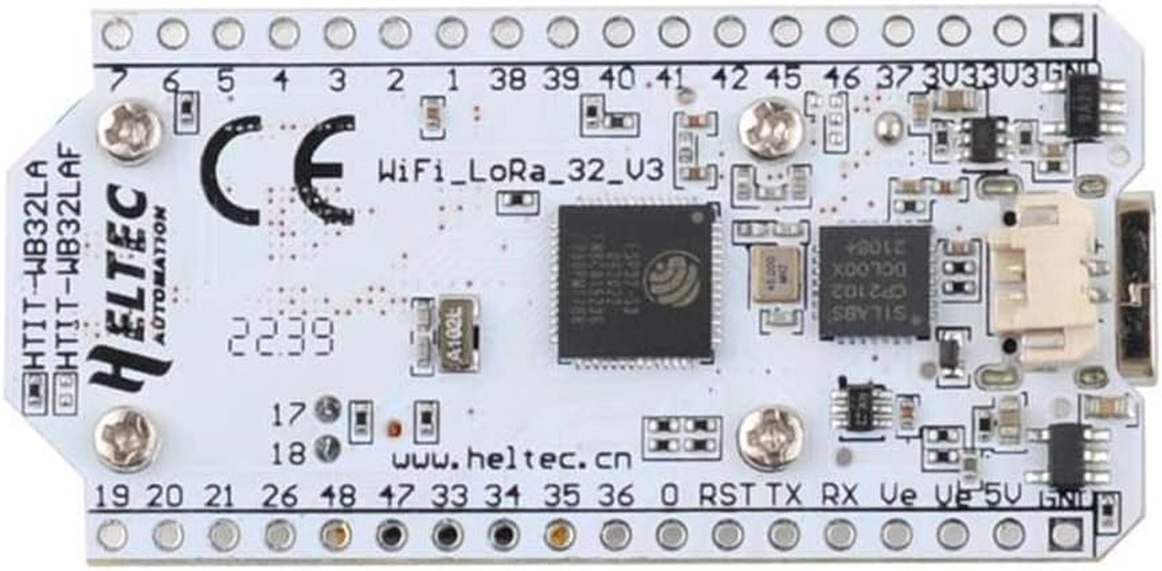 Hiletgo ESP32 Lora V3 SX1262 0.96 Inch OLED Display Development Board Wifi Bluetooth Dual Core 240Mhz CP2102 and 433-510Mhz Antenna for Arduino Smart Wifi Lora 32(Unsoldered) image number 3