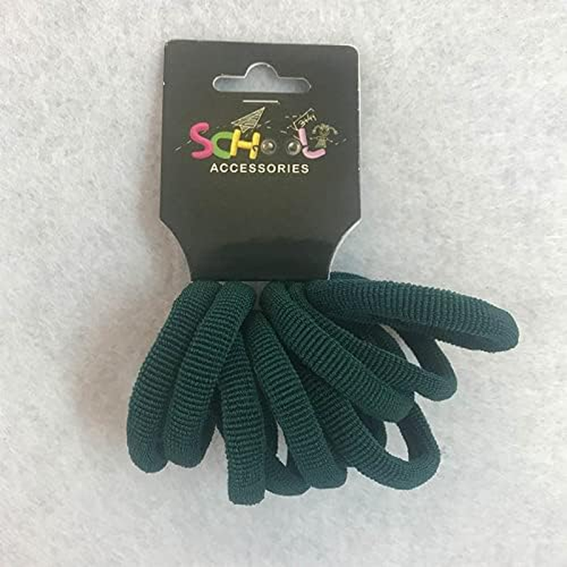 Lylac School Style Hair Band 10 Piece Set, Dark Green
