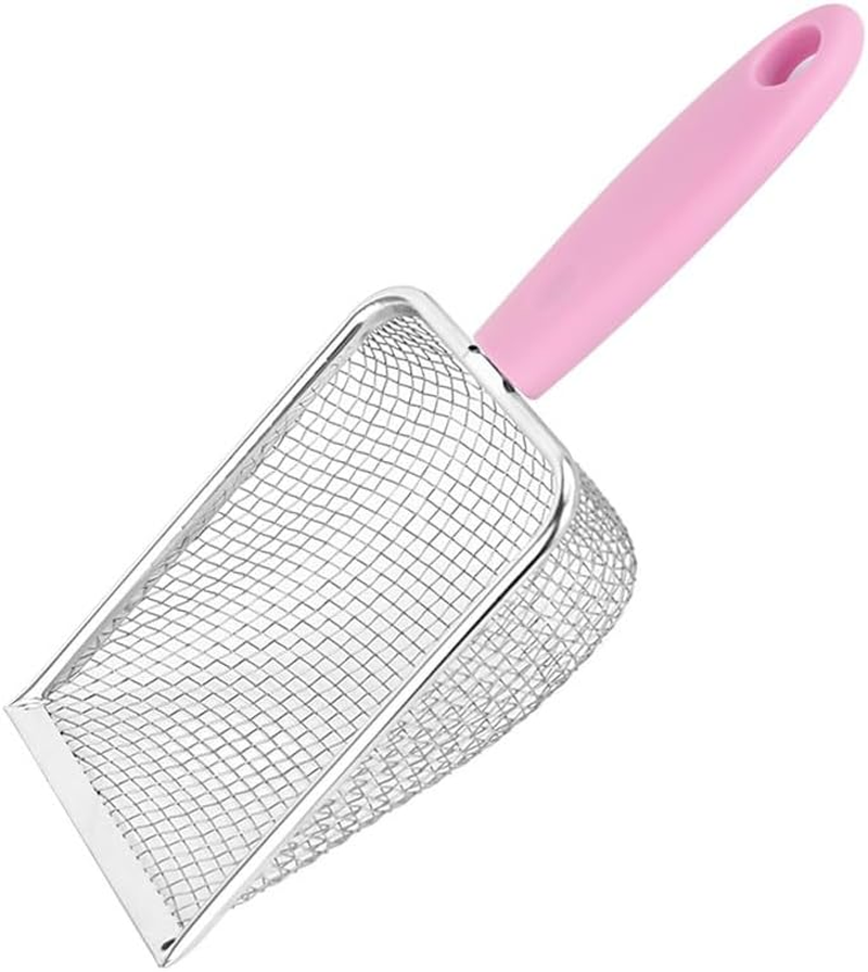 Stainless Steel Reptile Sand Substrate Scoop, 1Pc, Pink, 26.5X9.8Cm/10.43X3.86Inch, Cat Litter Scoop, Reptile Sand Substrate, 88 Count image number 6